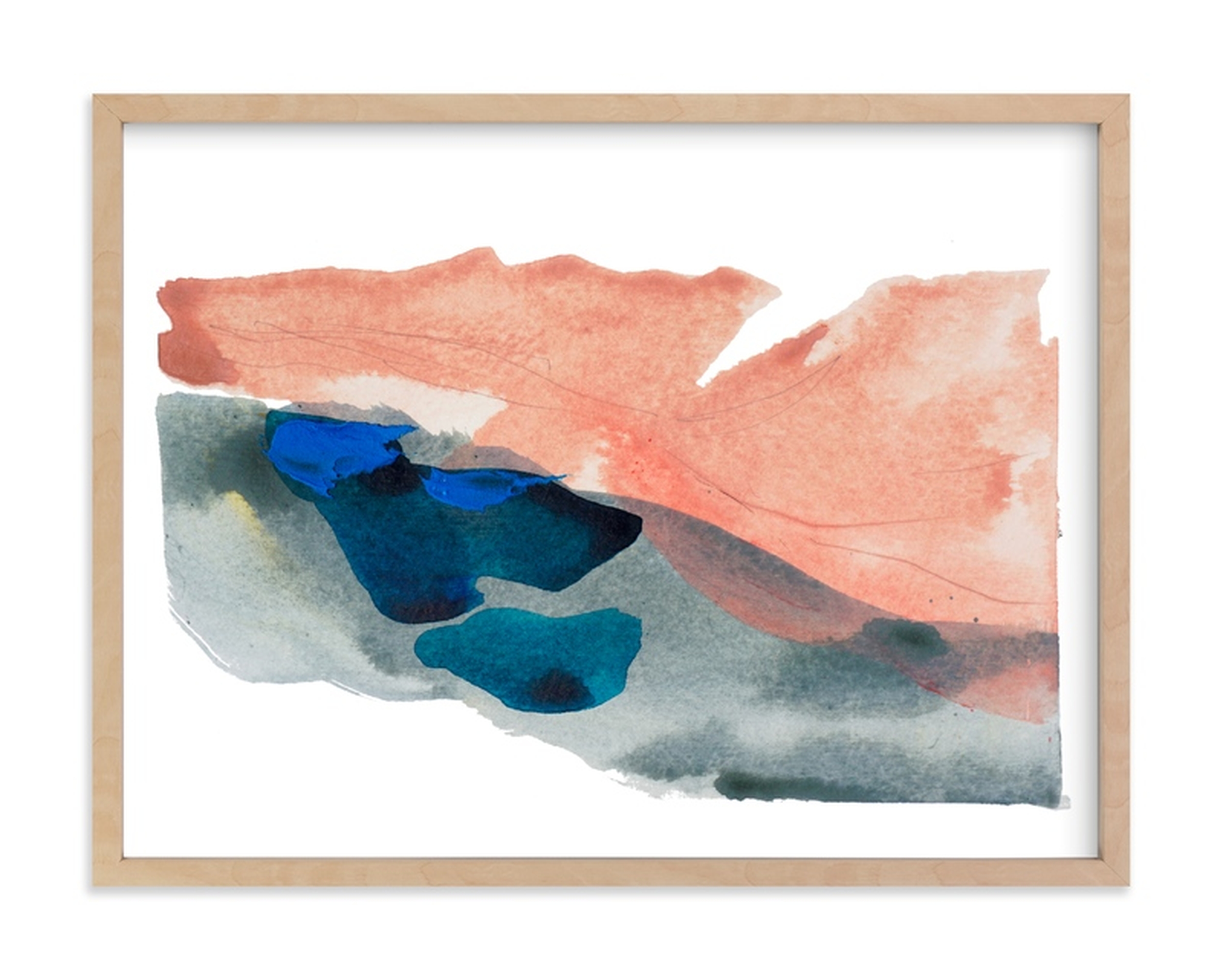 Morning River  - Natural Raw Wood Frame - Minted