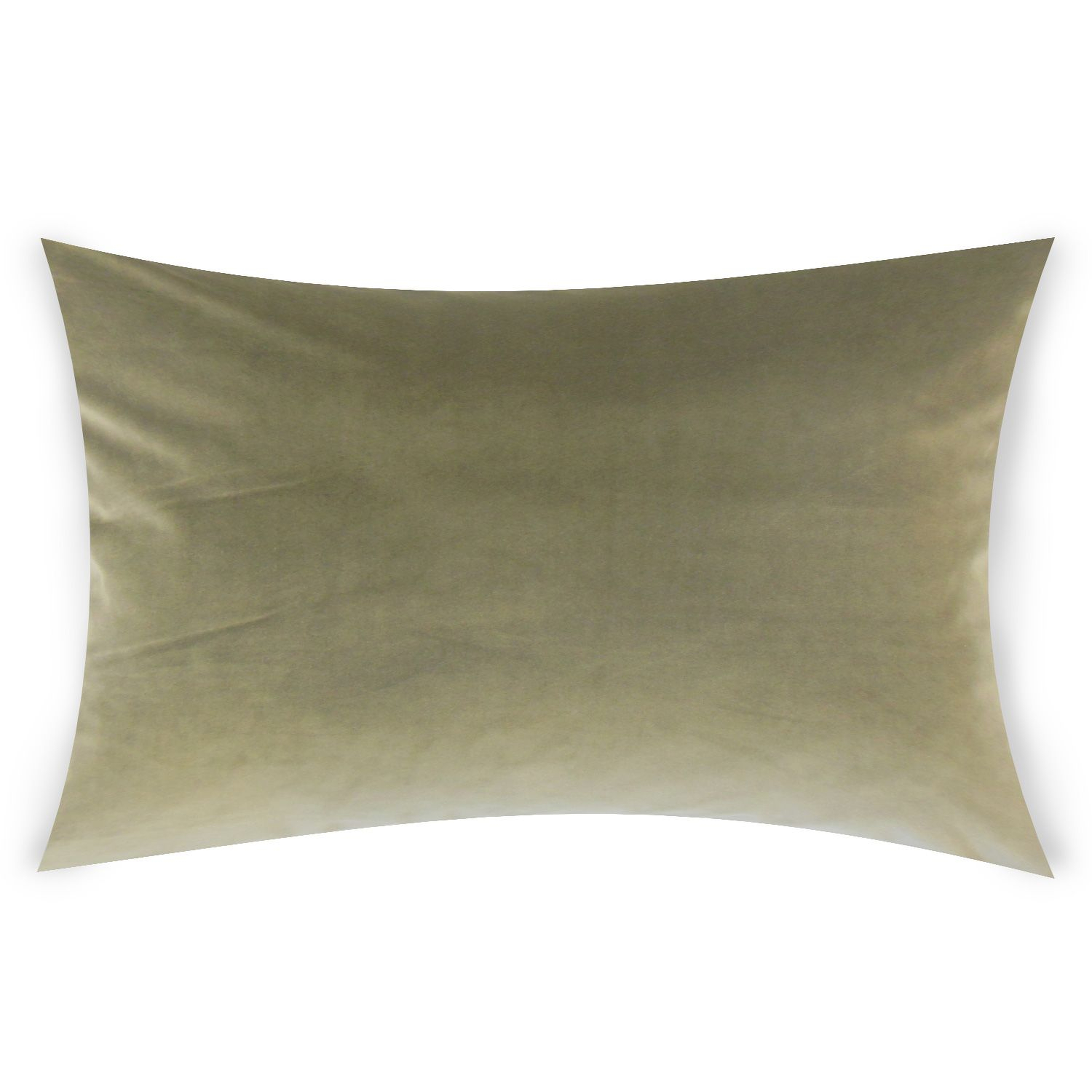 Classic Velvet Lumbar Pillow, Oak, 18" x 12" - Havenly Essentials