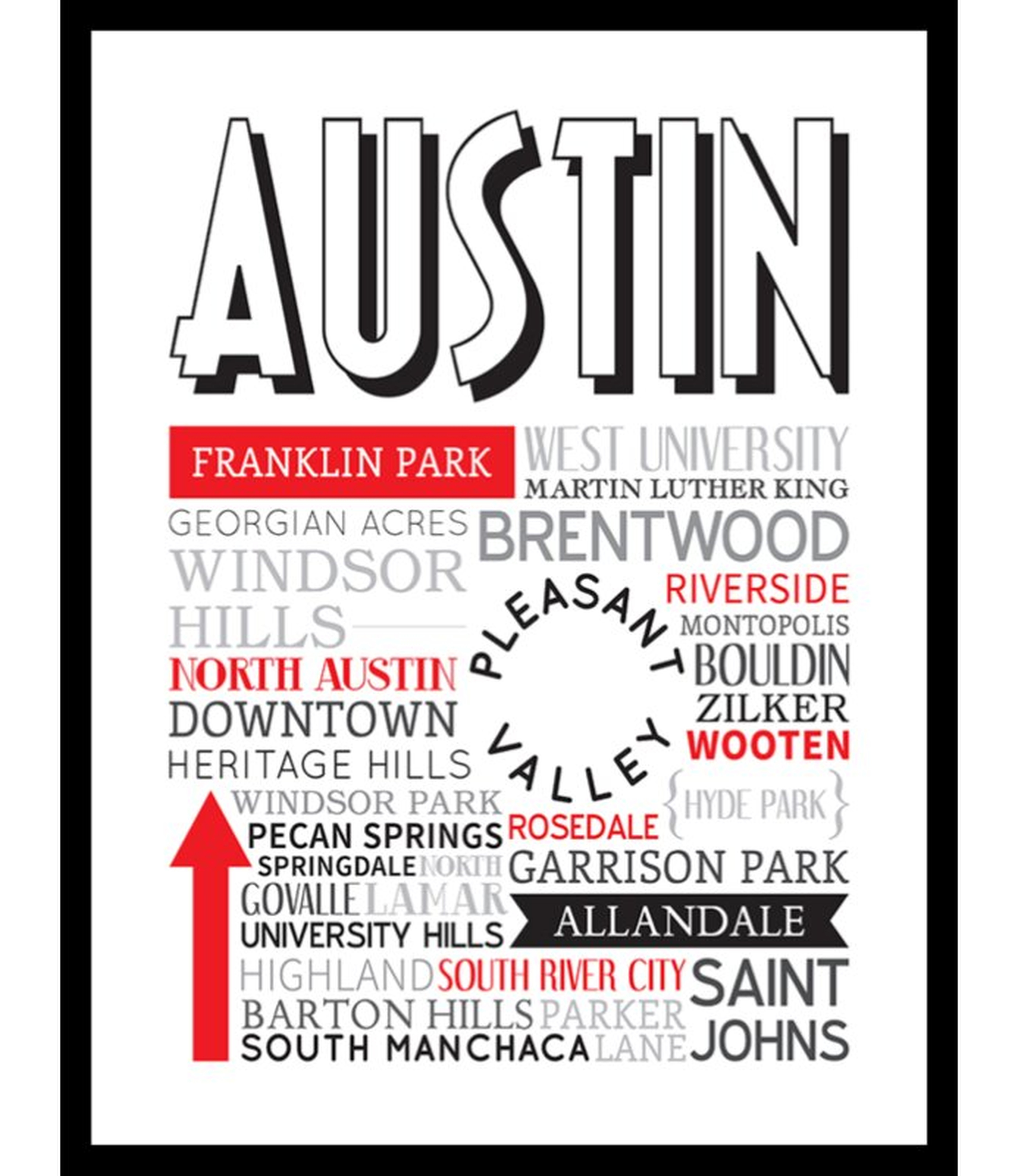 Austin Texas Typography - Wayfair