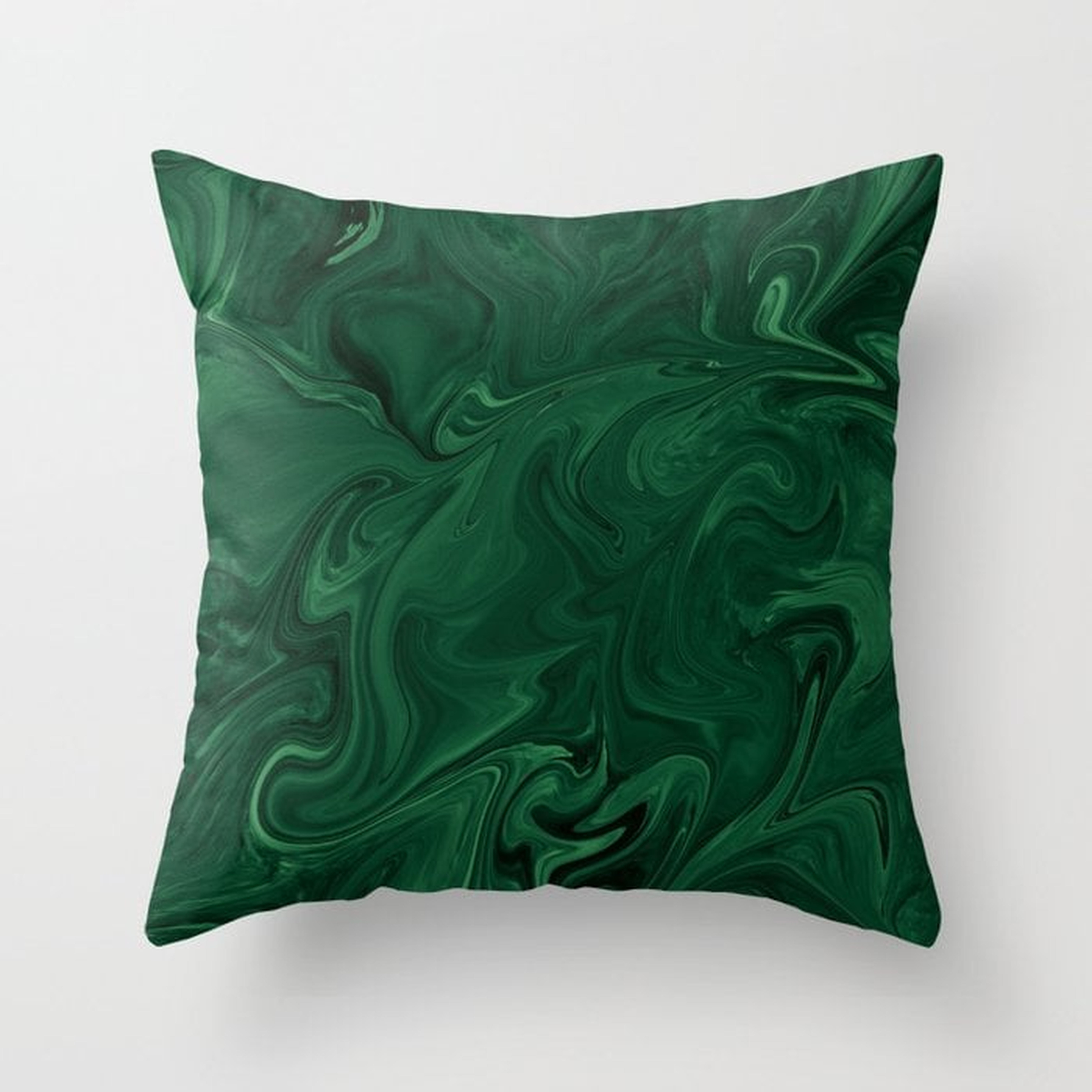 Modern Contemporary Emerald Green Abstract Throw Pillow - Society6