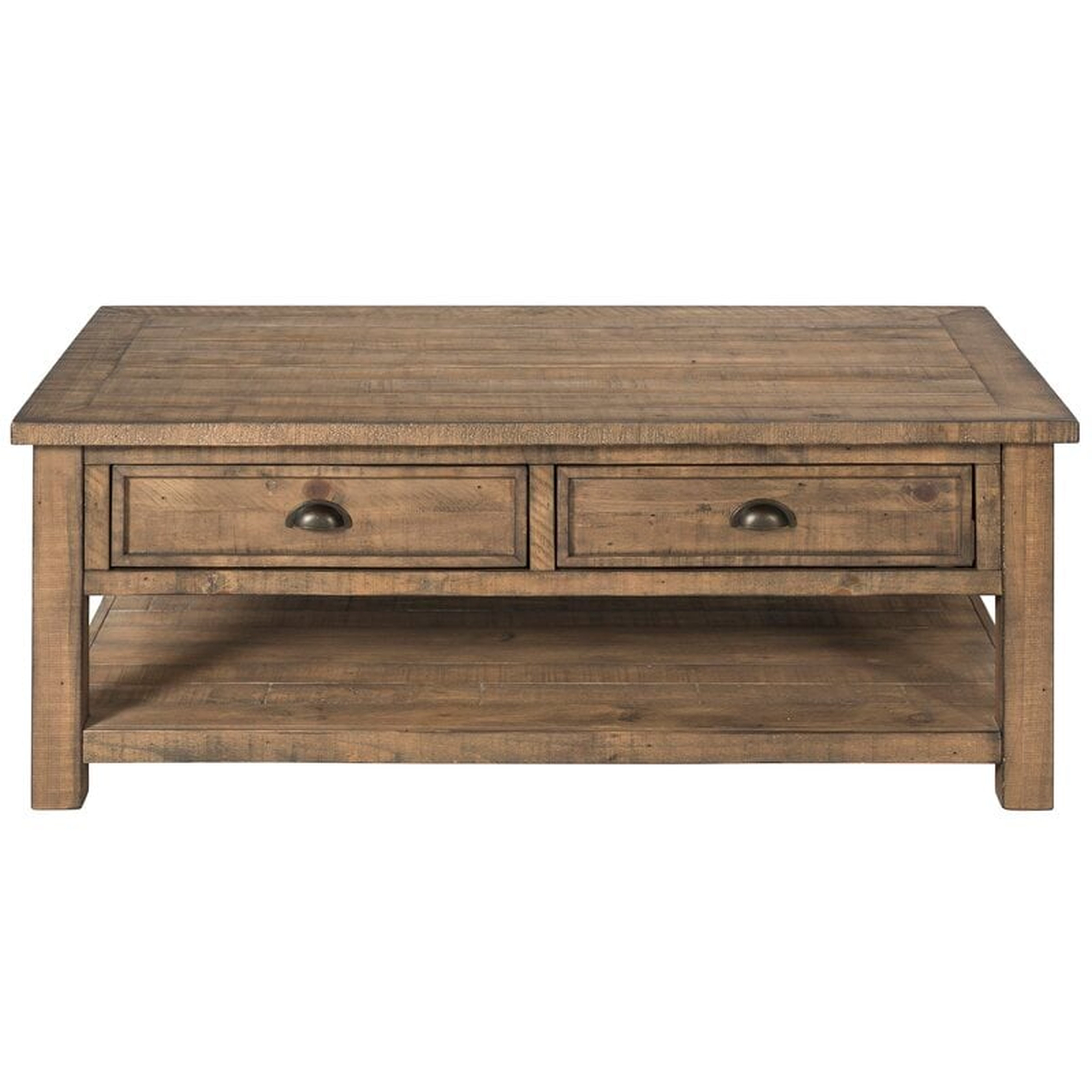 Risner Solid Wood Coffee Table with Storage / Reclaimed Natural - Wayfair