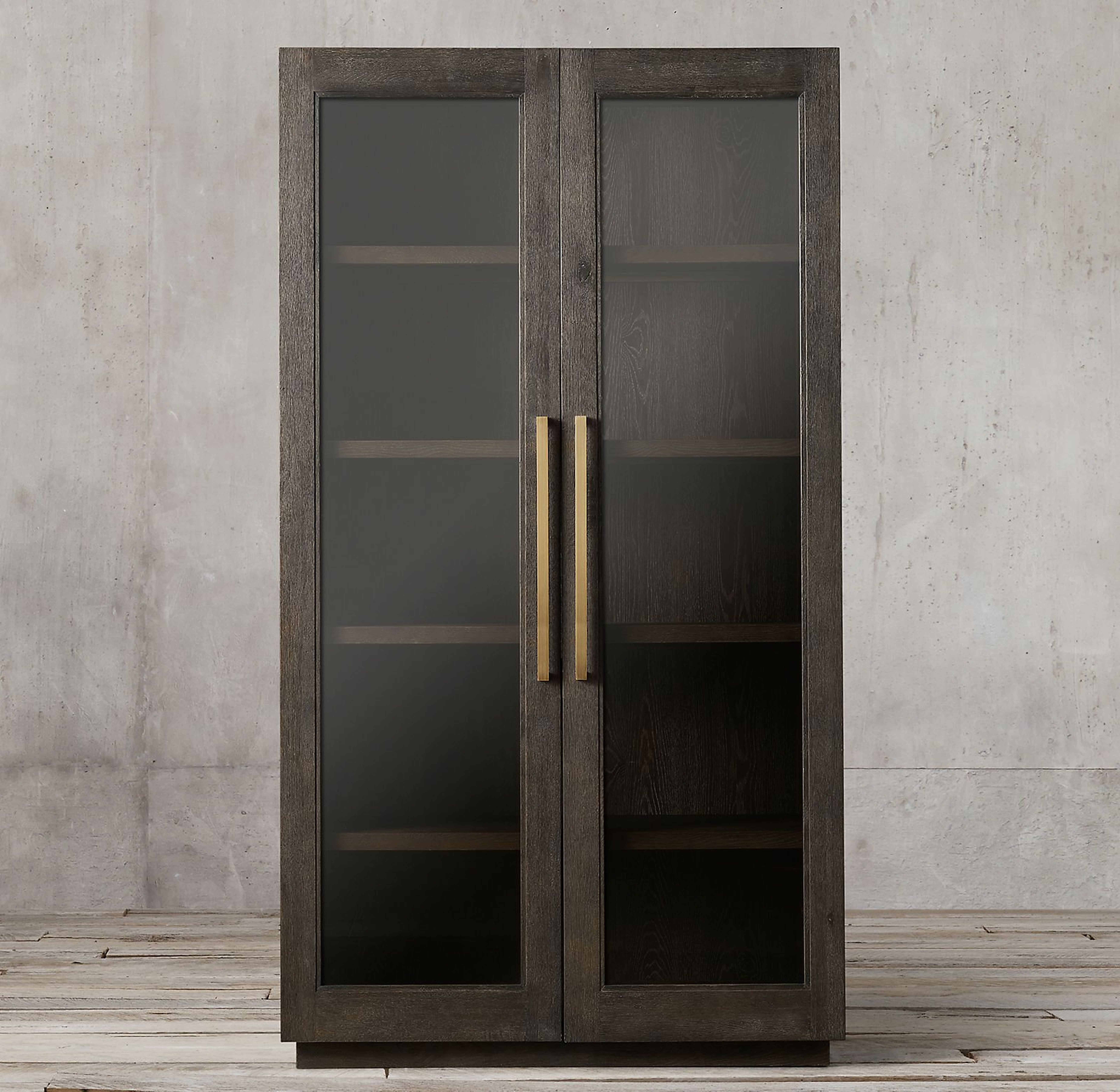 GRAND FRAMED GLASS DOUBLE-DOOR CABINET - RH