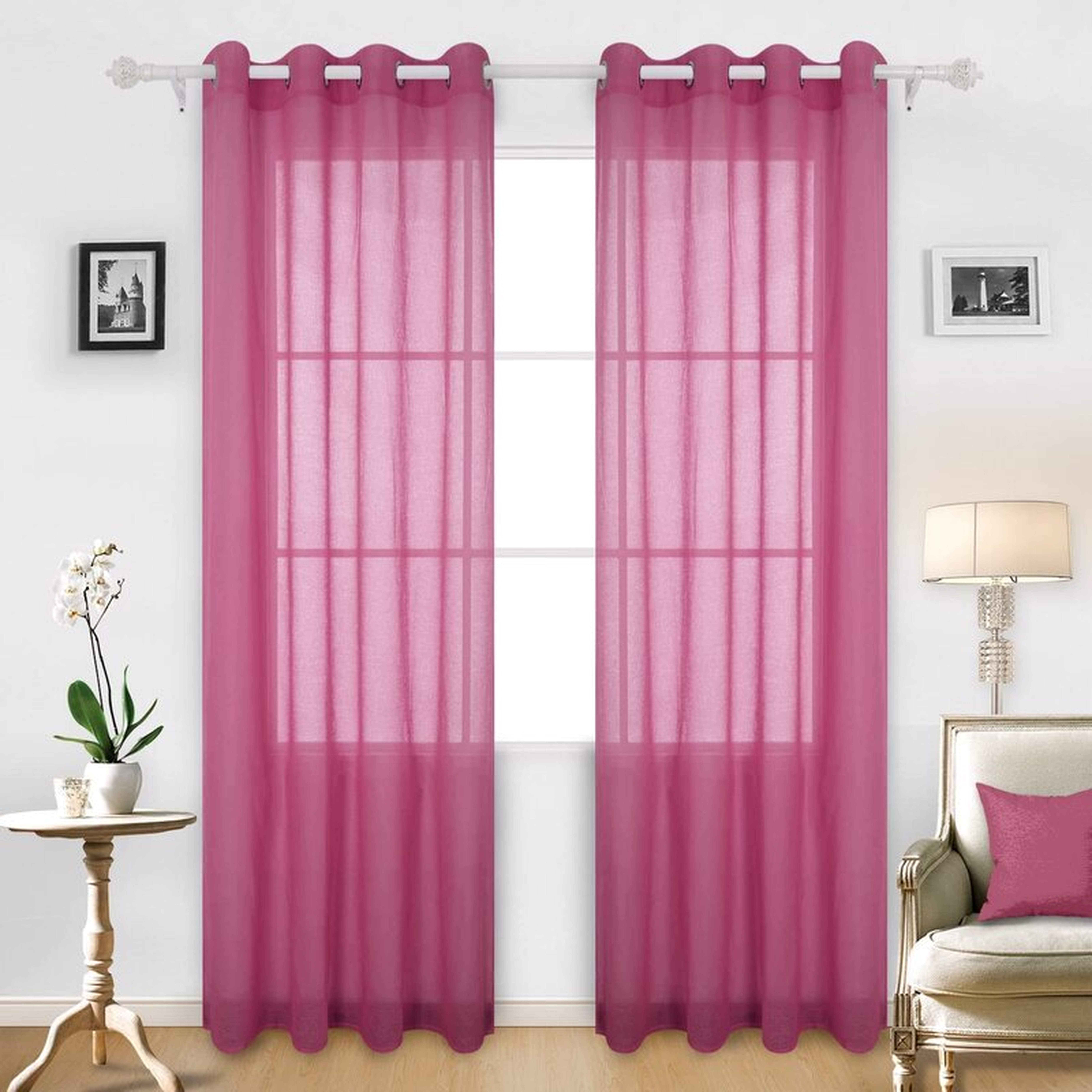 Badar Solid Sheer Single Curtain Panel - Wayfair