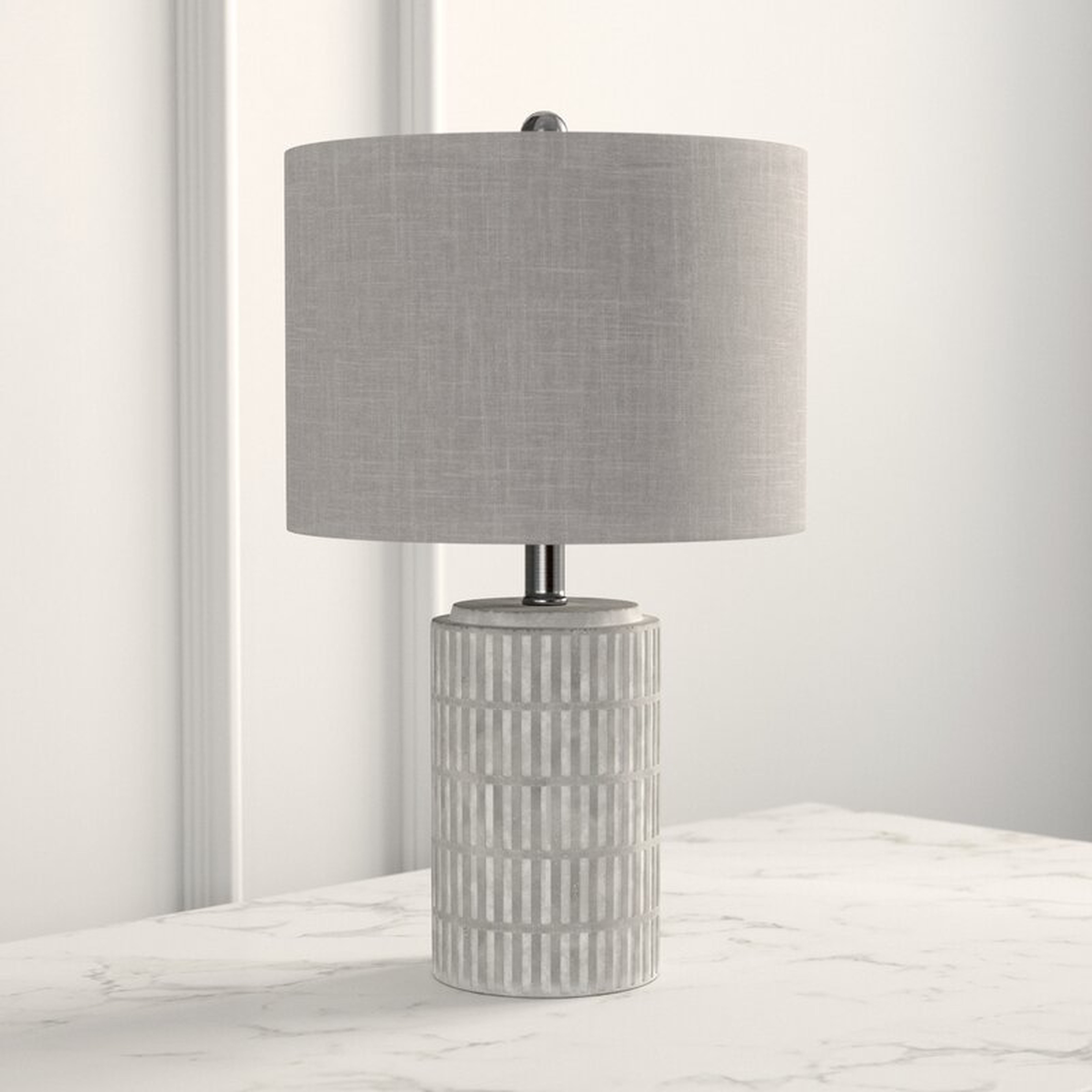 Chorale 21'' Distressed Gray/White Table Lamp - Wayfair