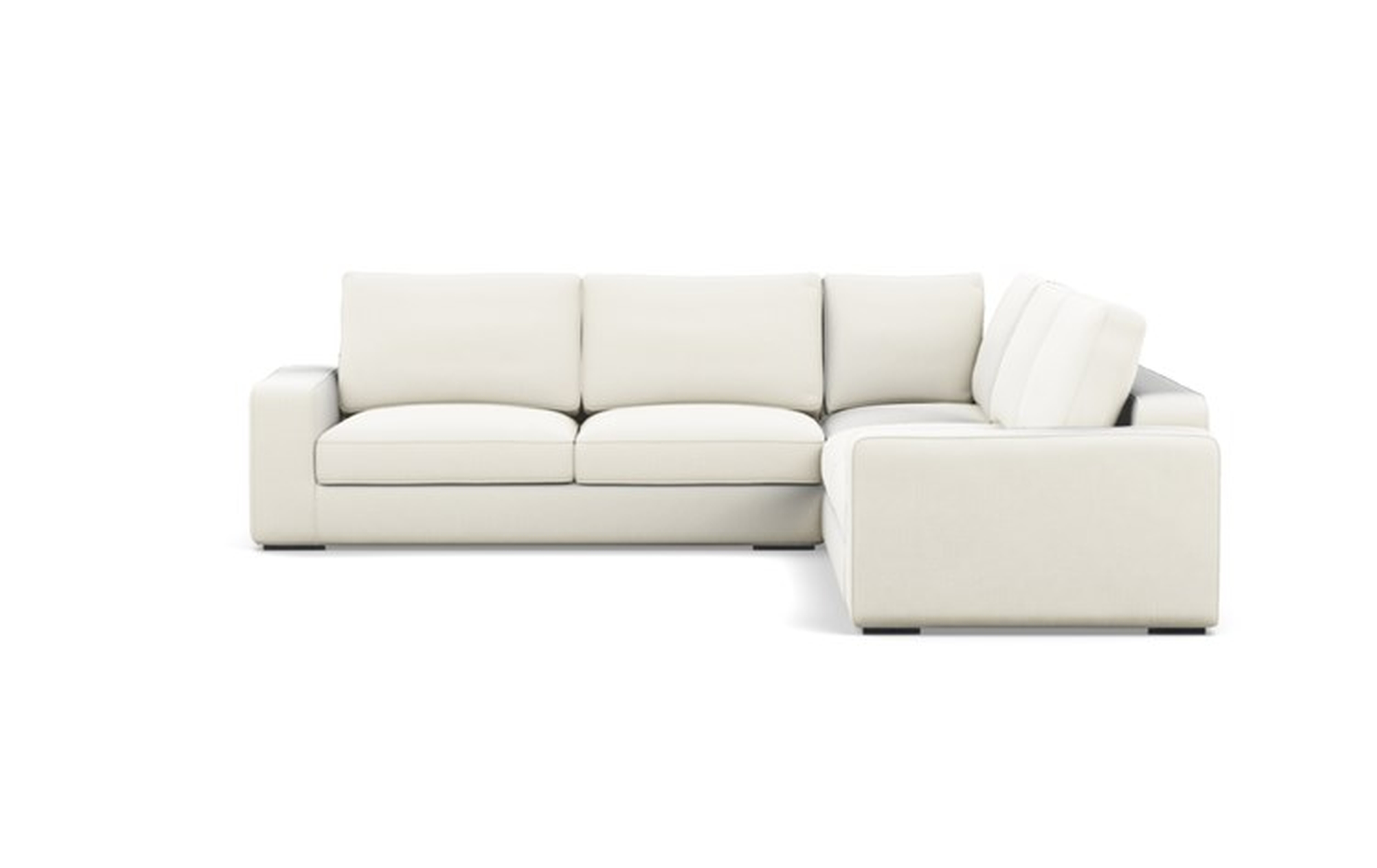 Ainsley Corner Sectional with DECIDE LATER Fabric and Matte Black legs - Interior Define