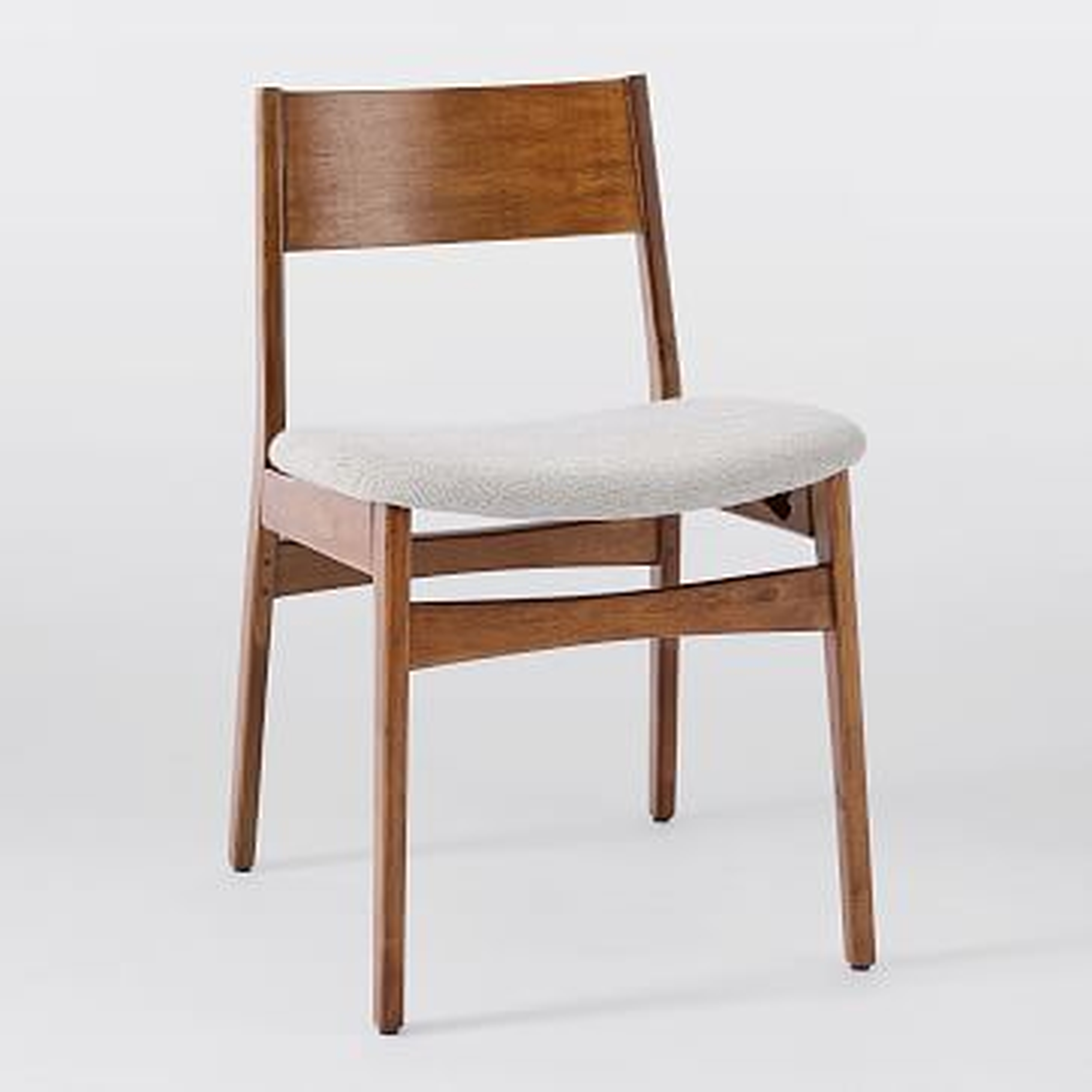 Baltimore Dining Chair, Walnut, Stone, Twill Set of 2 - West Elm