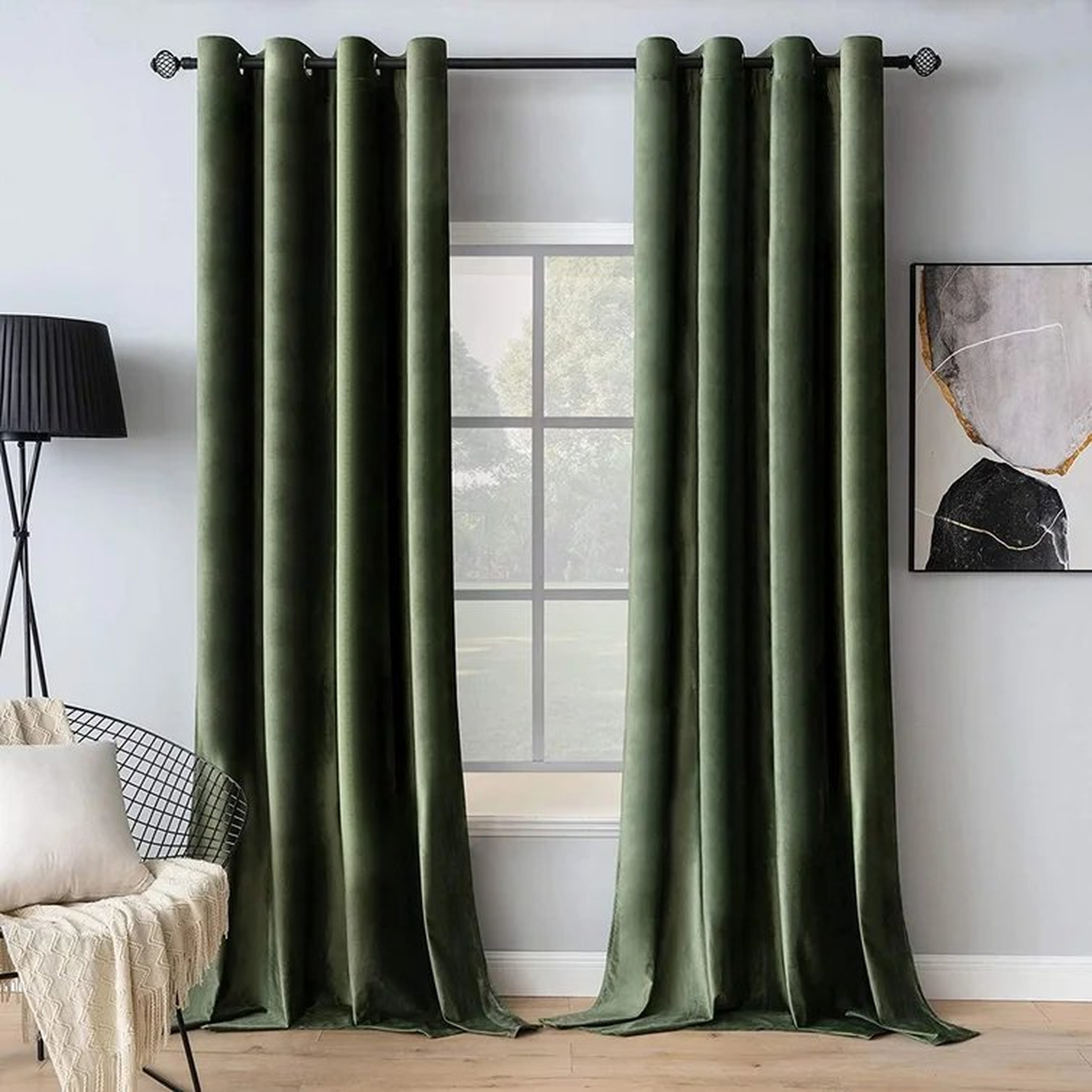 Velvet Curtains Elegant Grommet Curtains Thermal Insulated Soundproof Room Darkening Curtains / Drapes For Classical Living Room Bedroom - Wayfair