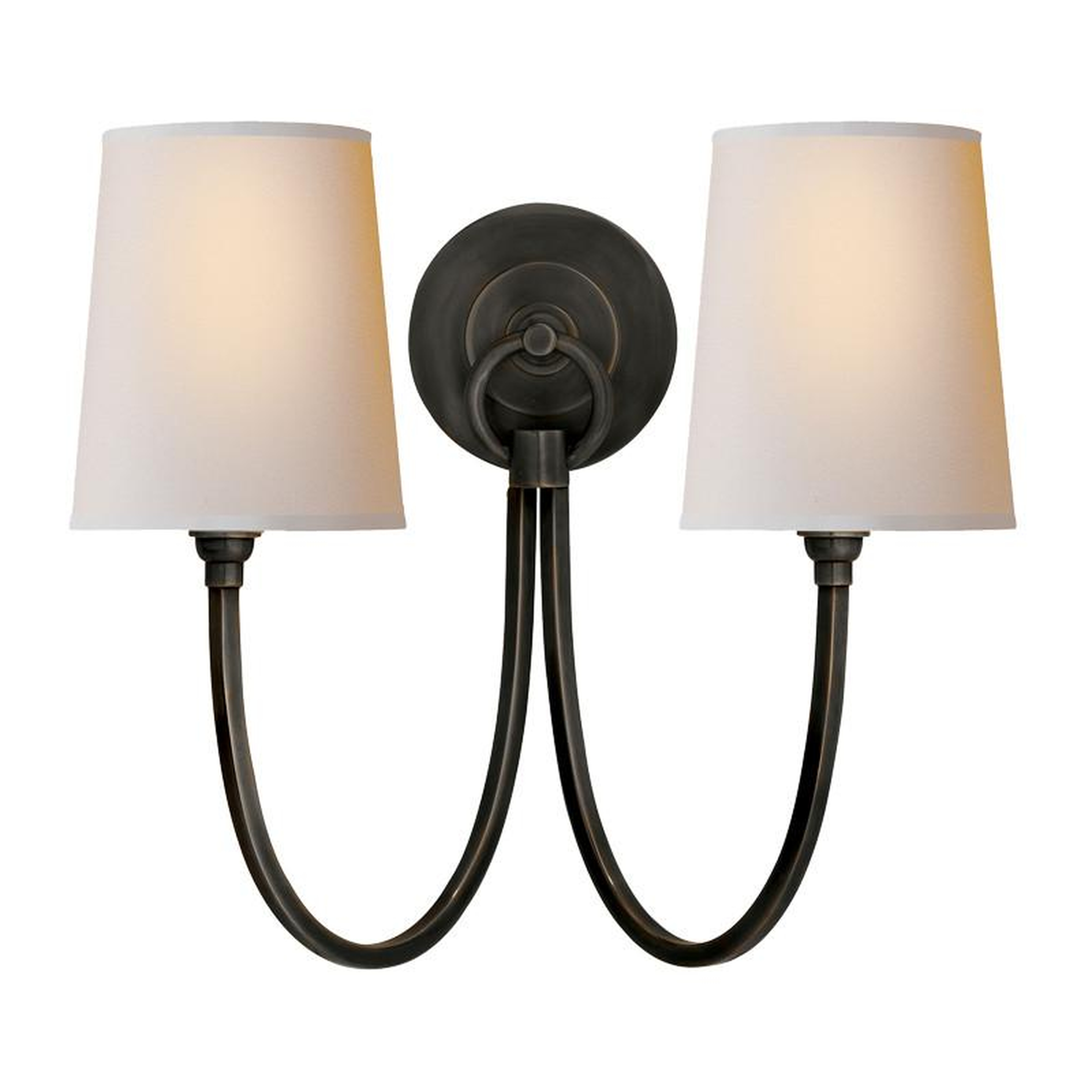 REED DOUBLE SCONCE - BRONZE - McGee & Co.