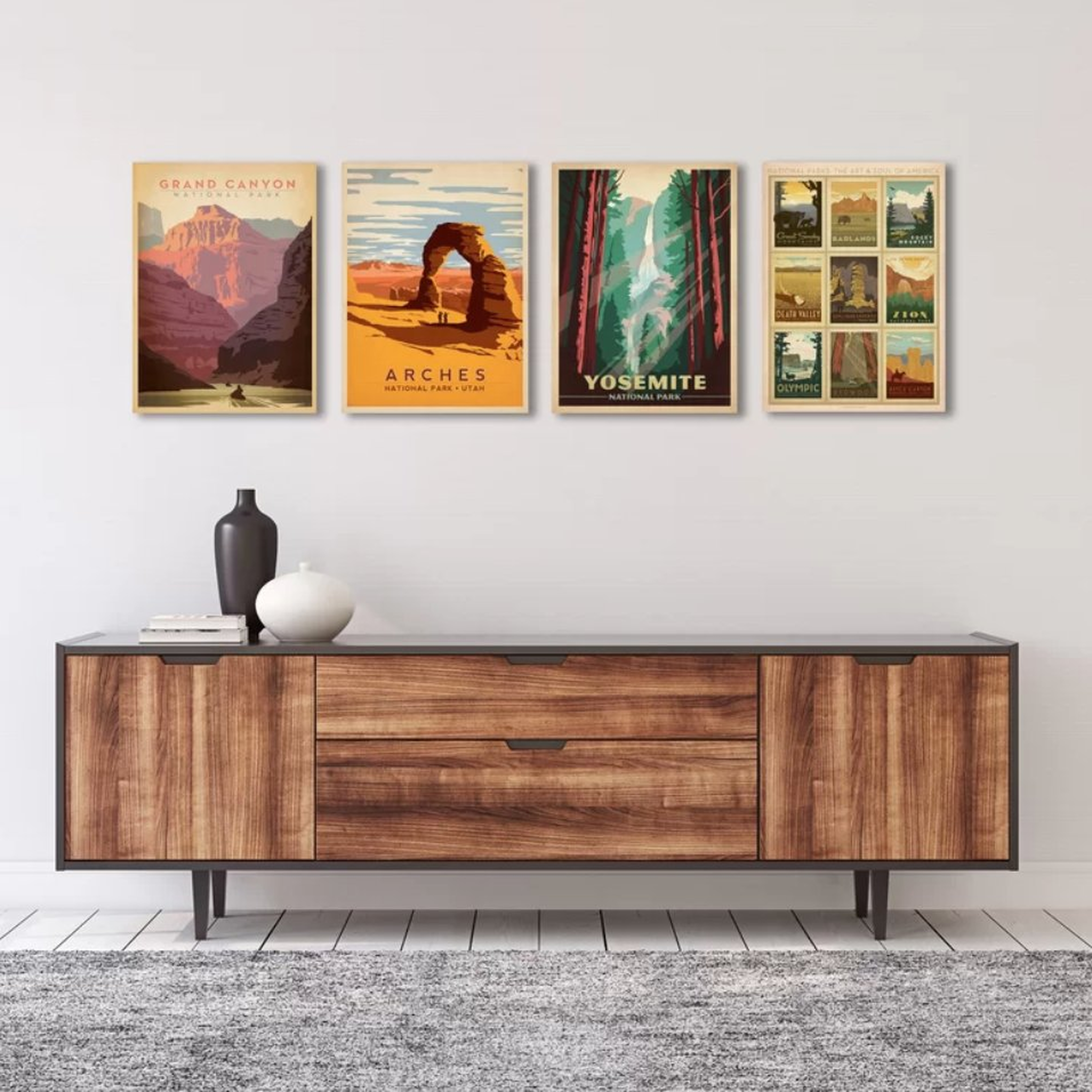 'National Parks' Gallery Wall Set on Canvas by Anderson Design Group - AllModern