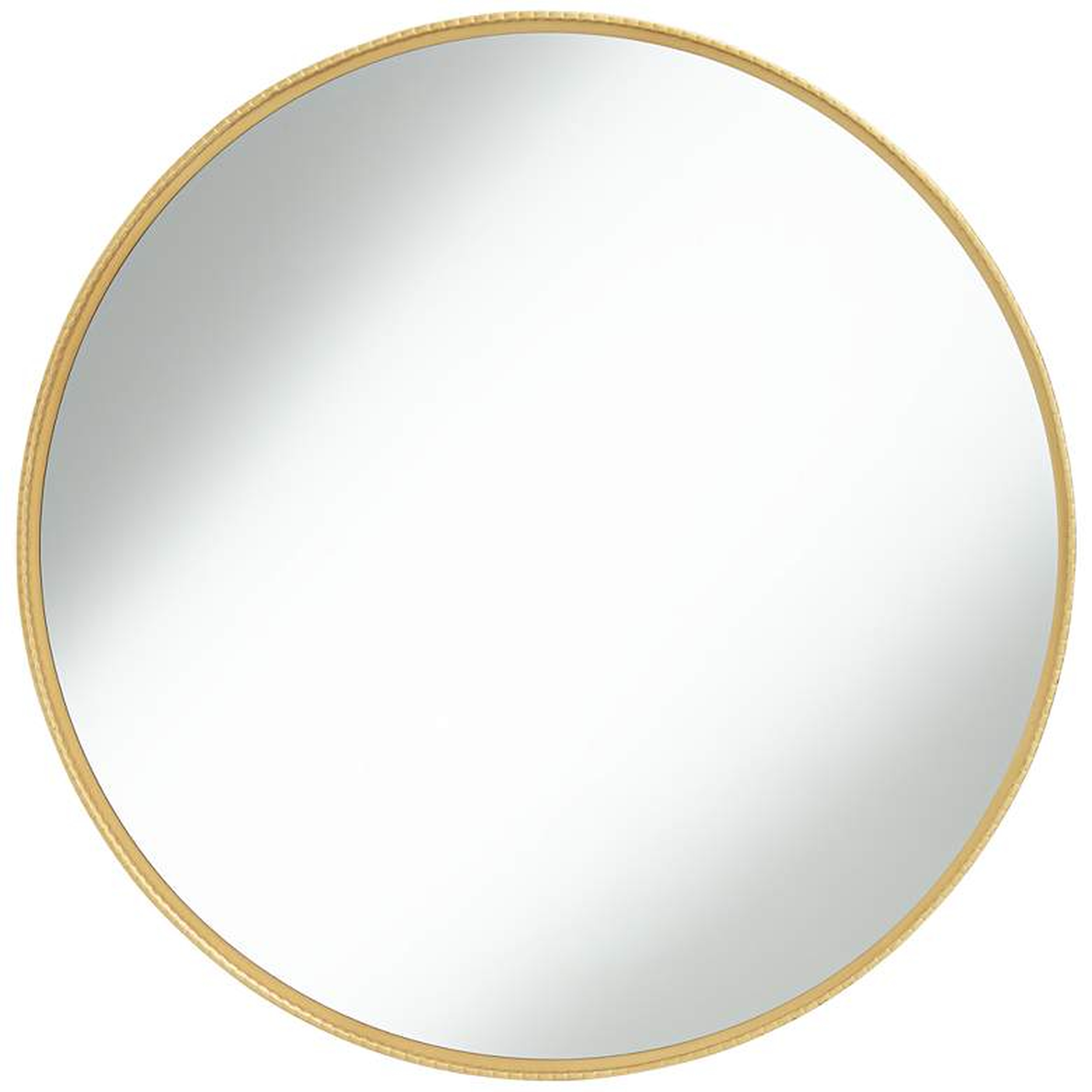 Cally Gold 31 1/2" Round Metal Wall Mirror - Style # 76A82 - Lamps Plus