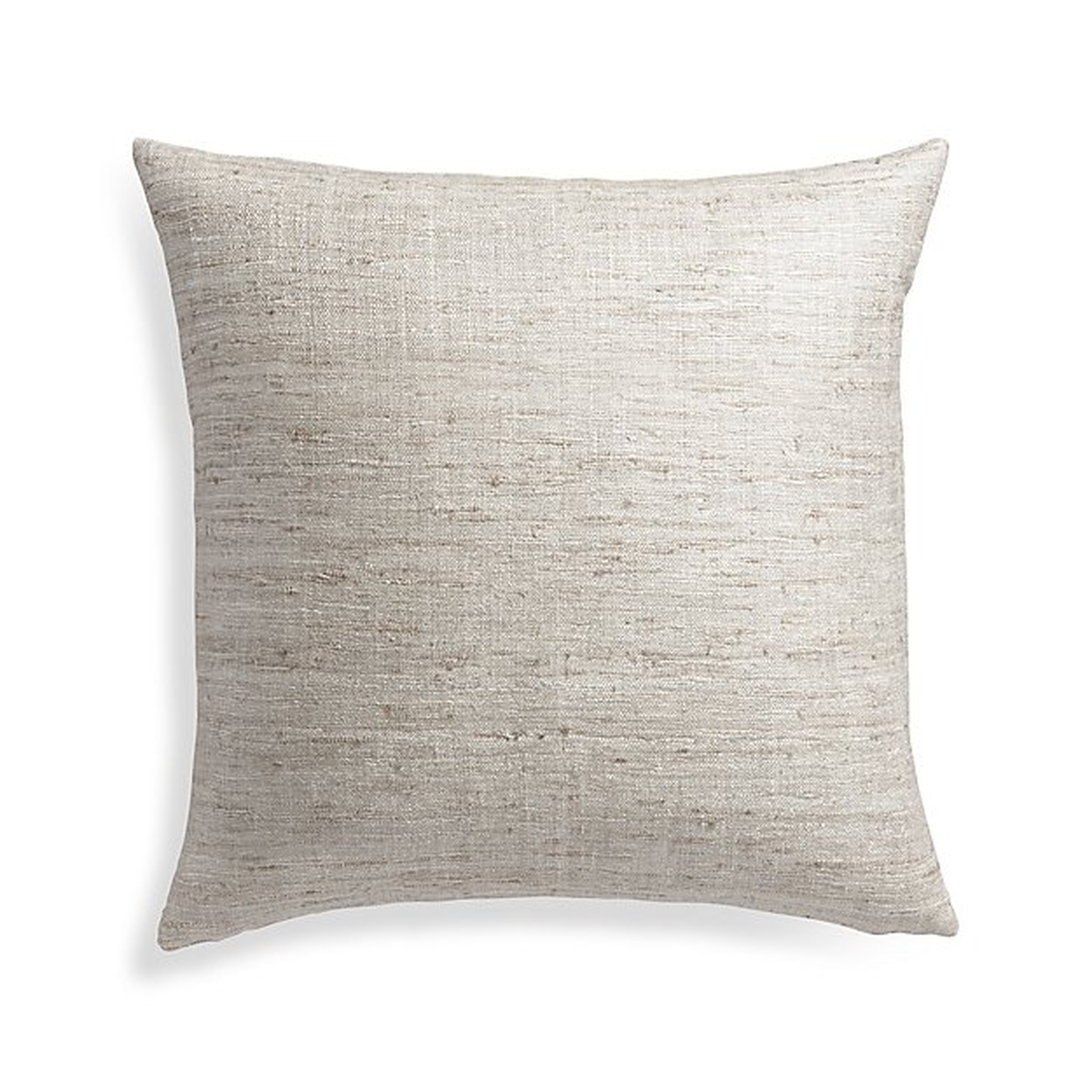 Light Gray Pillow with Feather Down Insert - Alloy - Crate and Barrel
