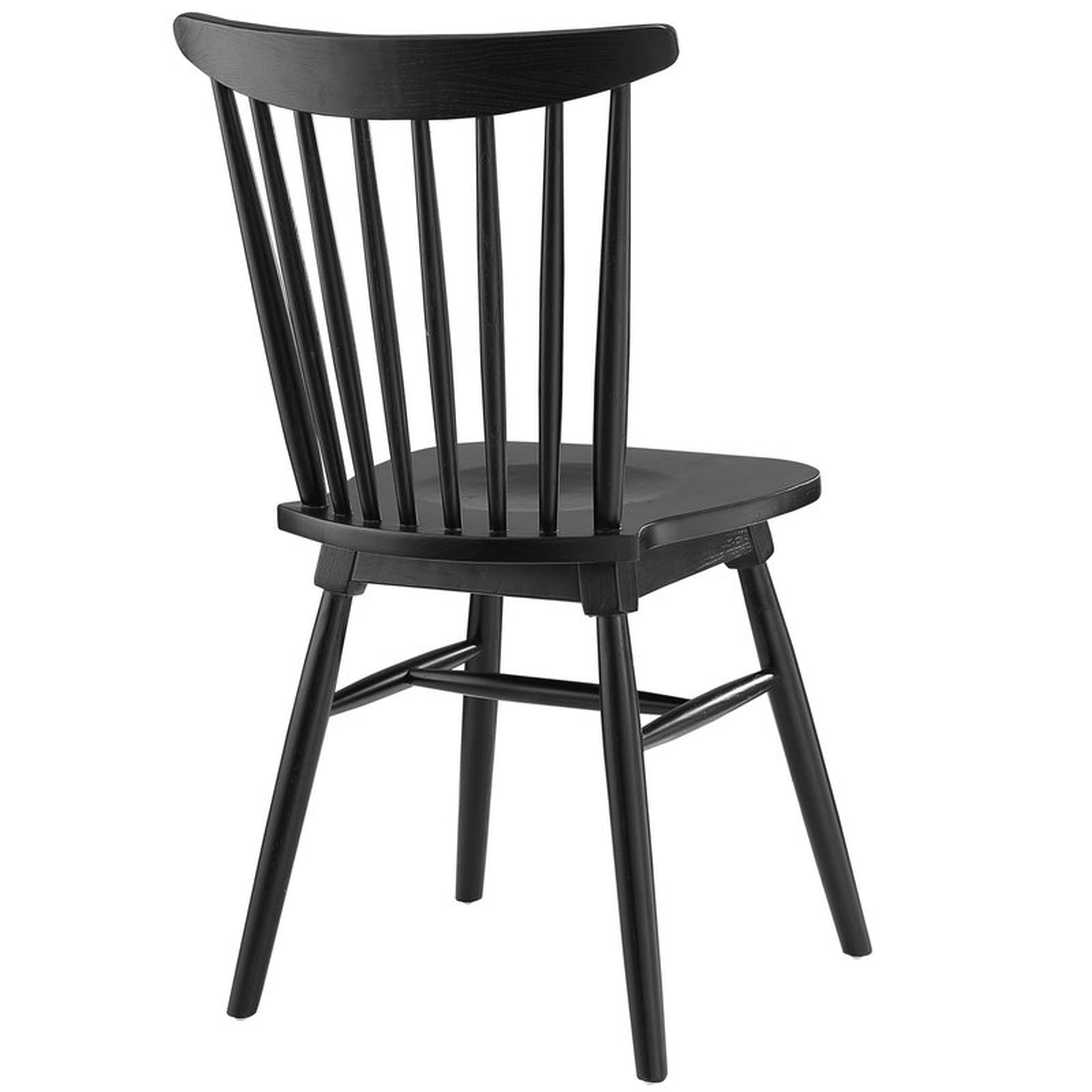 Amble Solid Wood Dining Chair, Black - Wayfair
