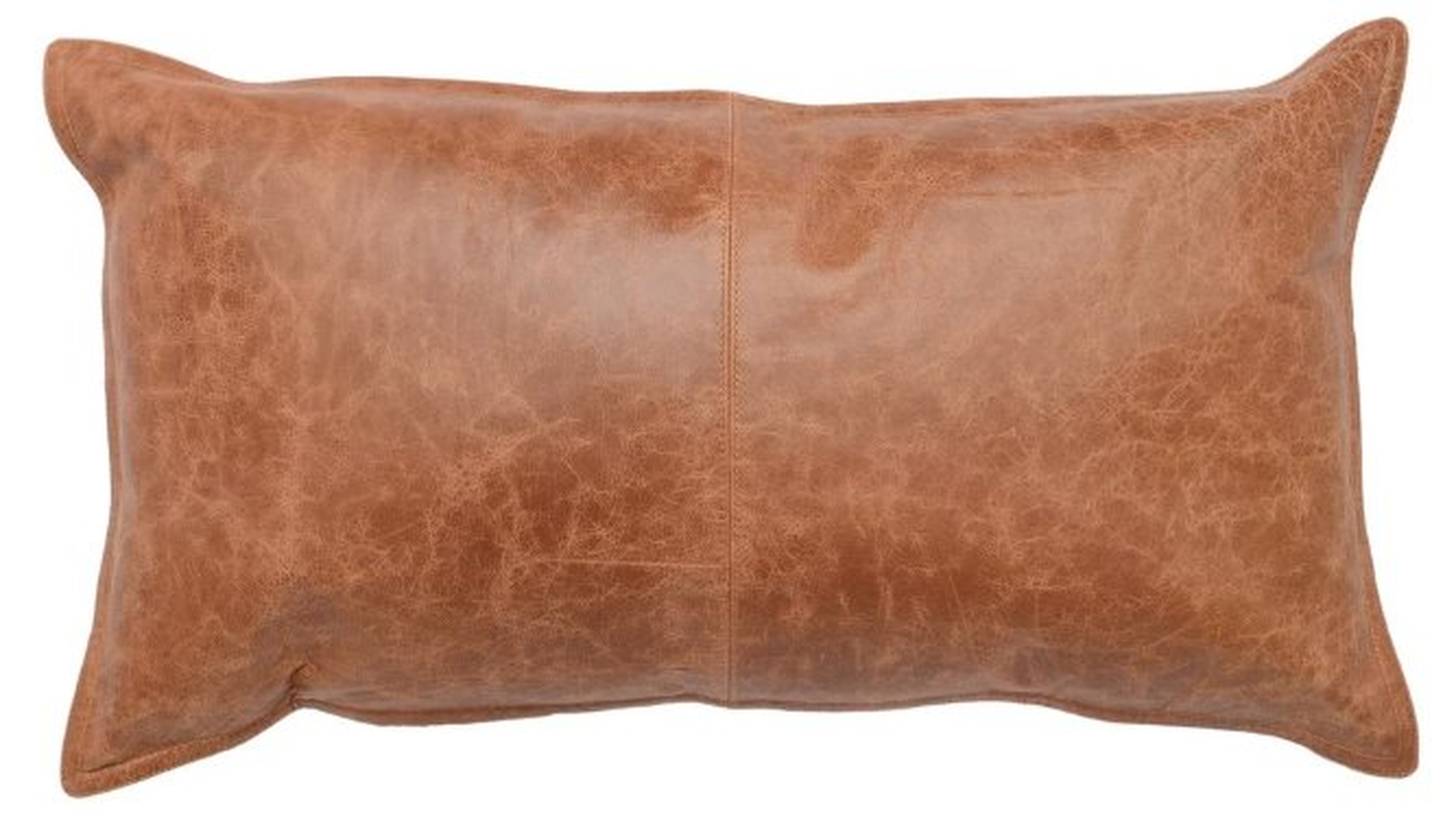 Leather Dumont Chestnut Pillow - Overstock