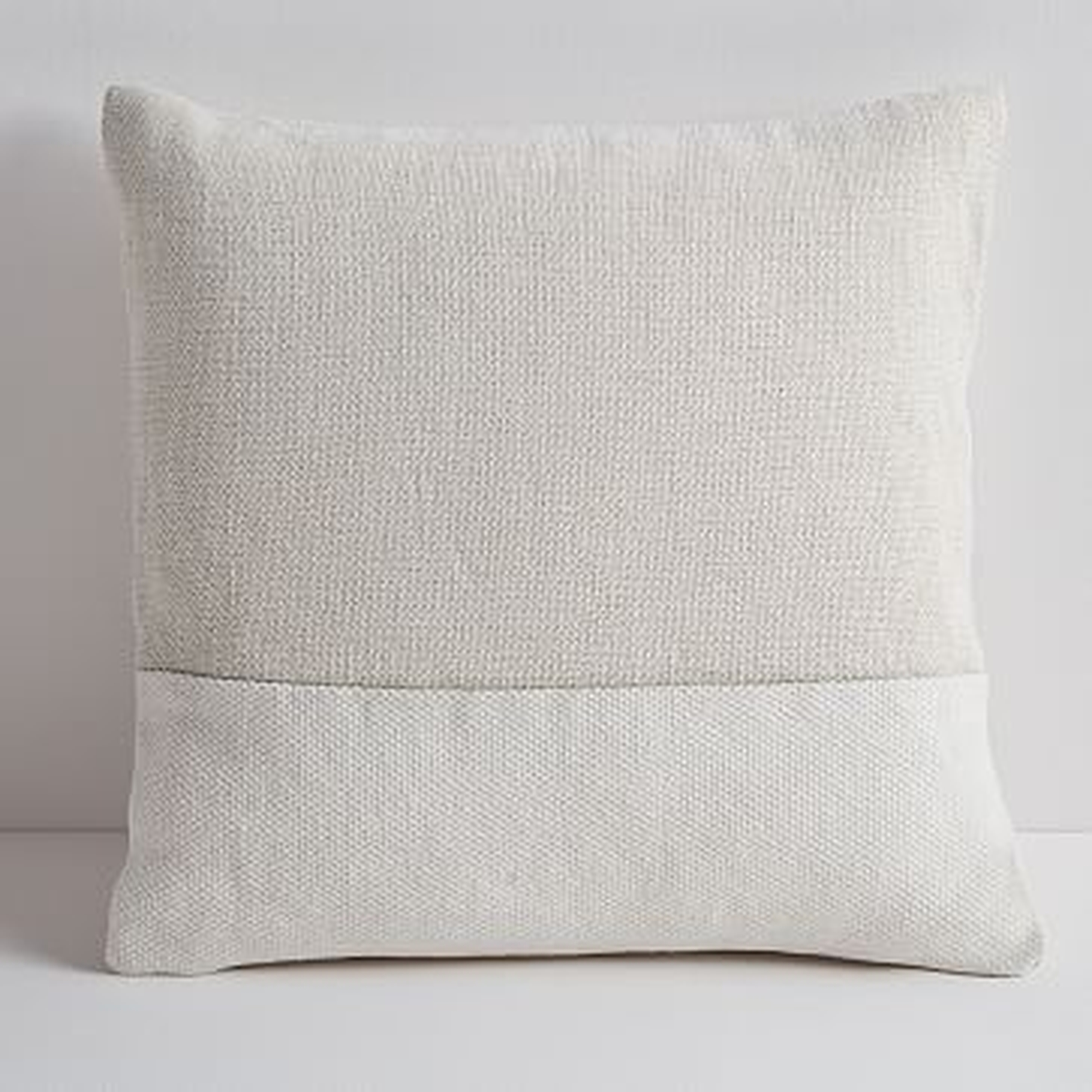 Cotton Canvas Pillow Cover, 18" sq, Stone White - West Elm