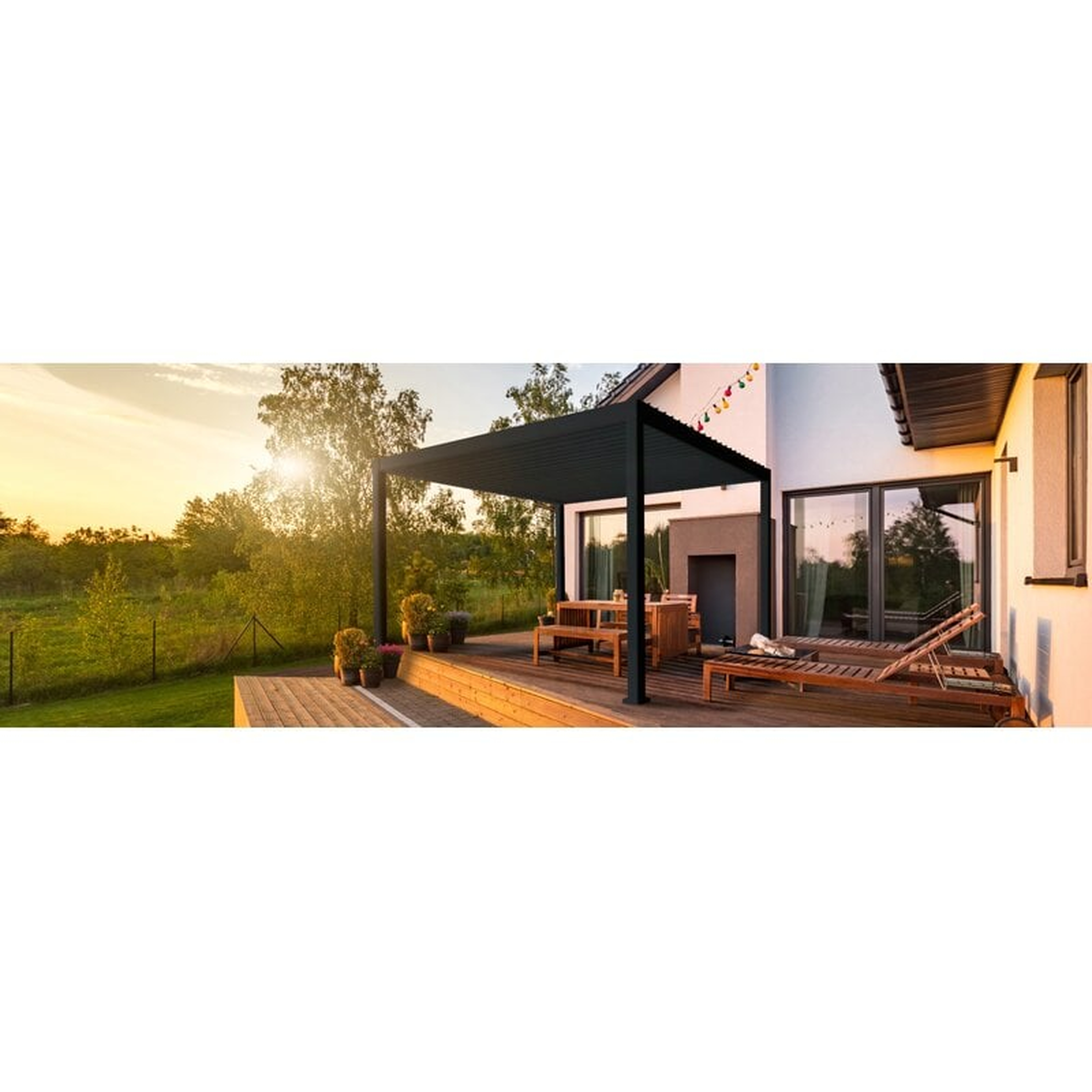 SORARA 13 Ft. W X 10 Ft. D Aluminum Outdoor Adjustable Louvered Canopy Pergola Deck Garden Patio Gazebo - Wayfair