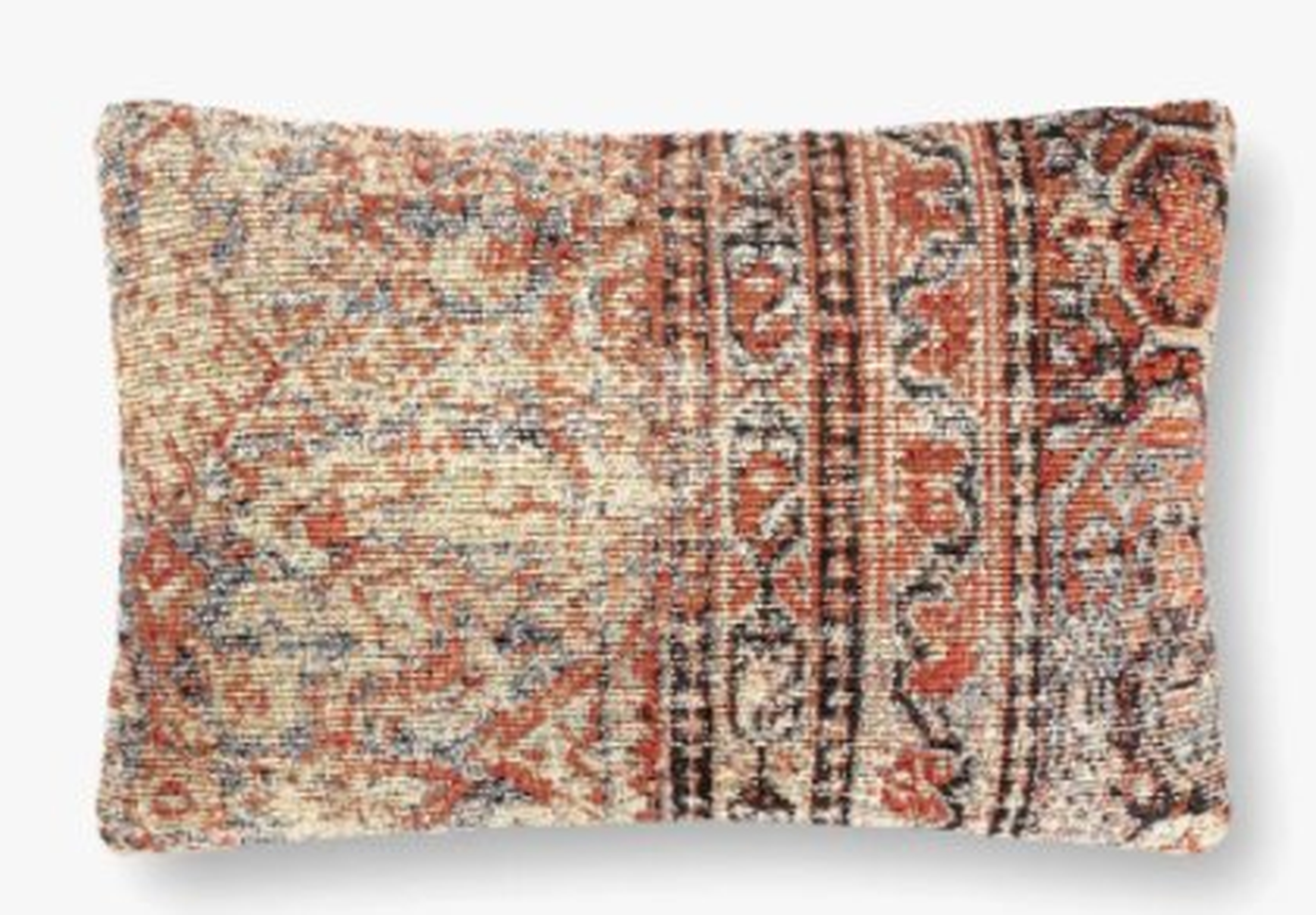 Loloi Pillows P0880 Red / Multi 13" x 21" Cover w/Poly - Loloi Rugs