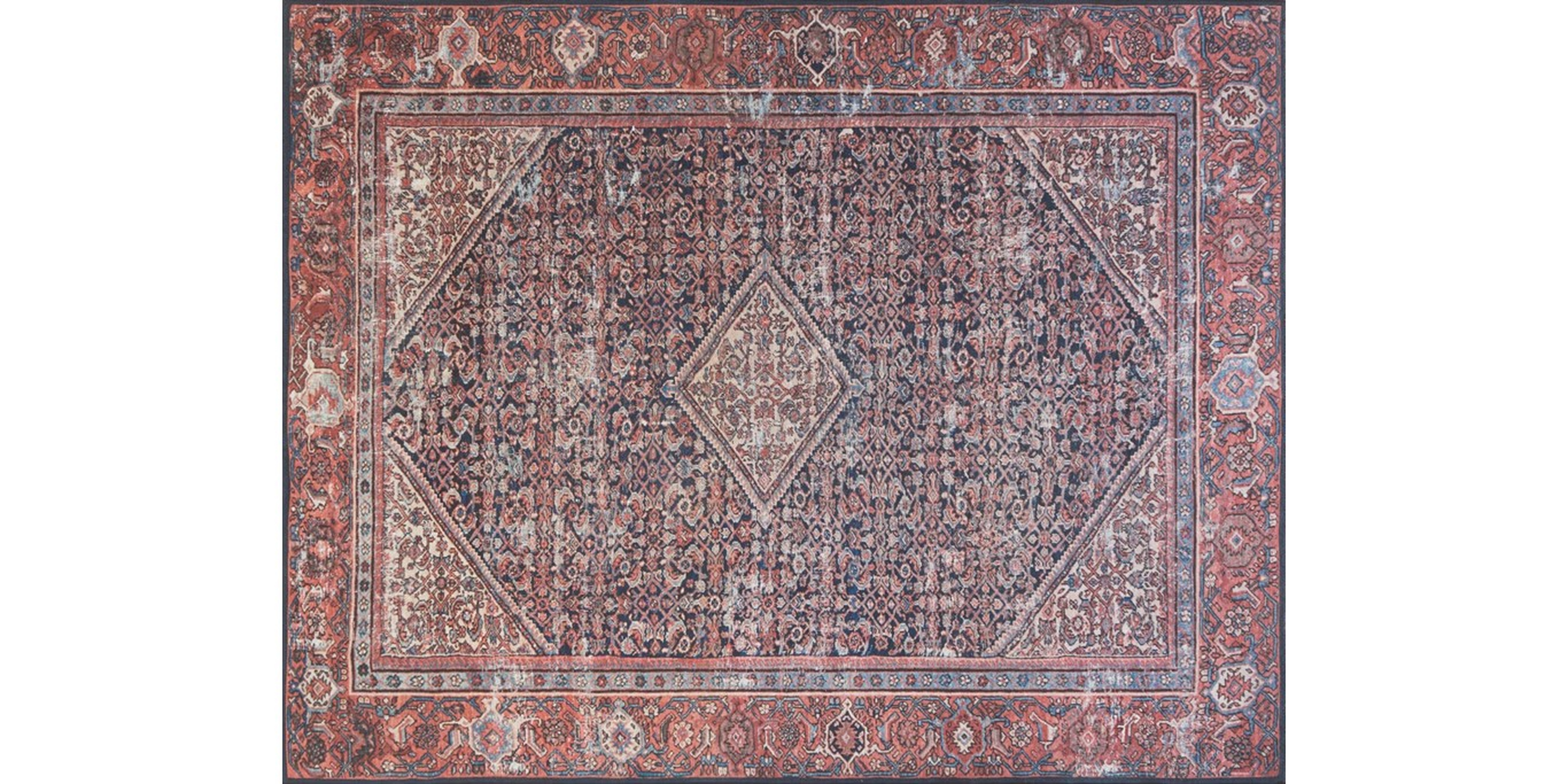 LUCCA Rug NAVY / RED 7'6x9'6 - Loma Threads