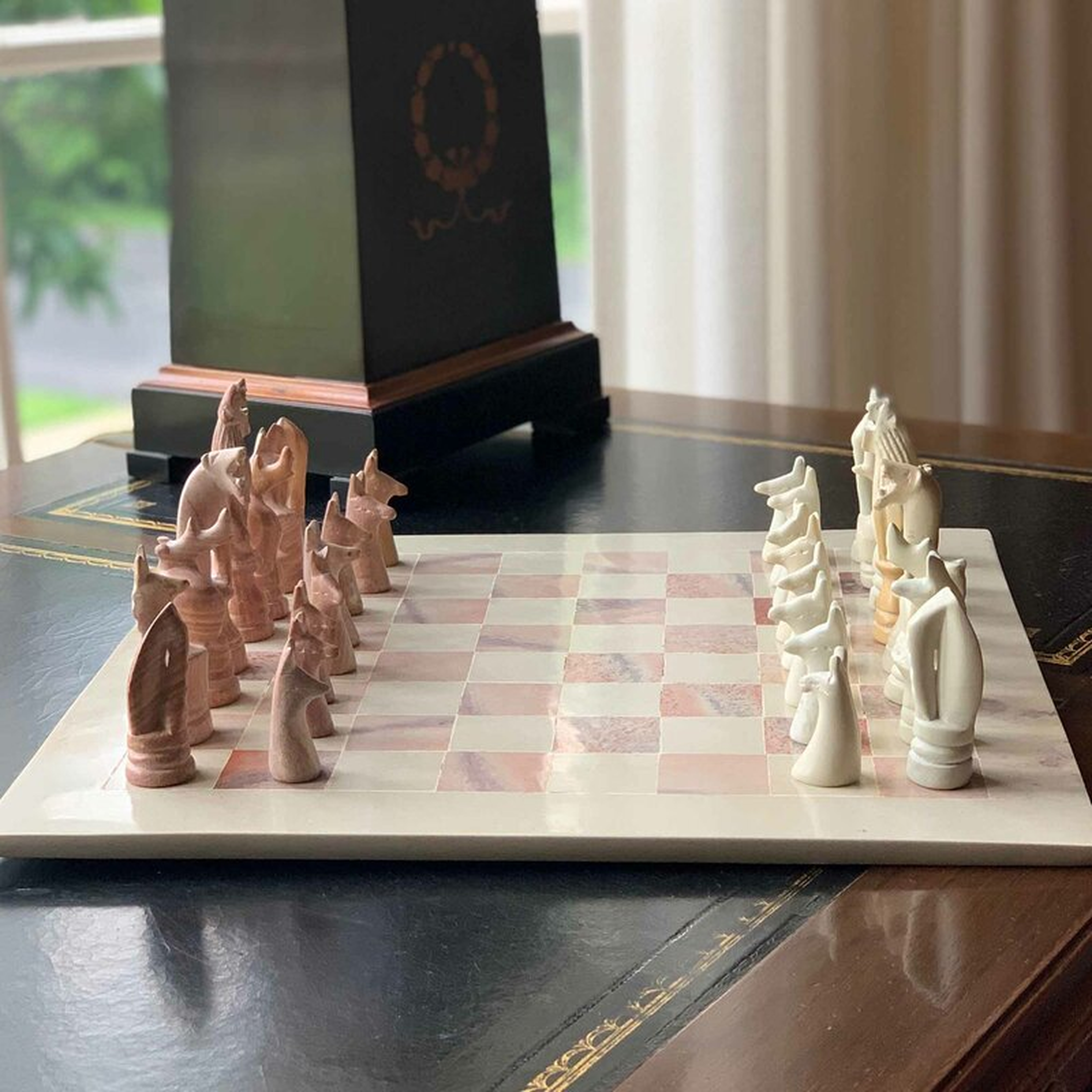 Handmade White Chess Board Game - Wayfair