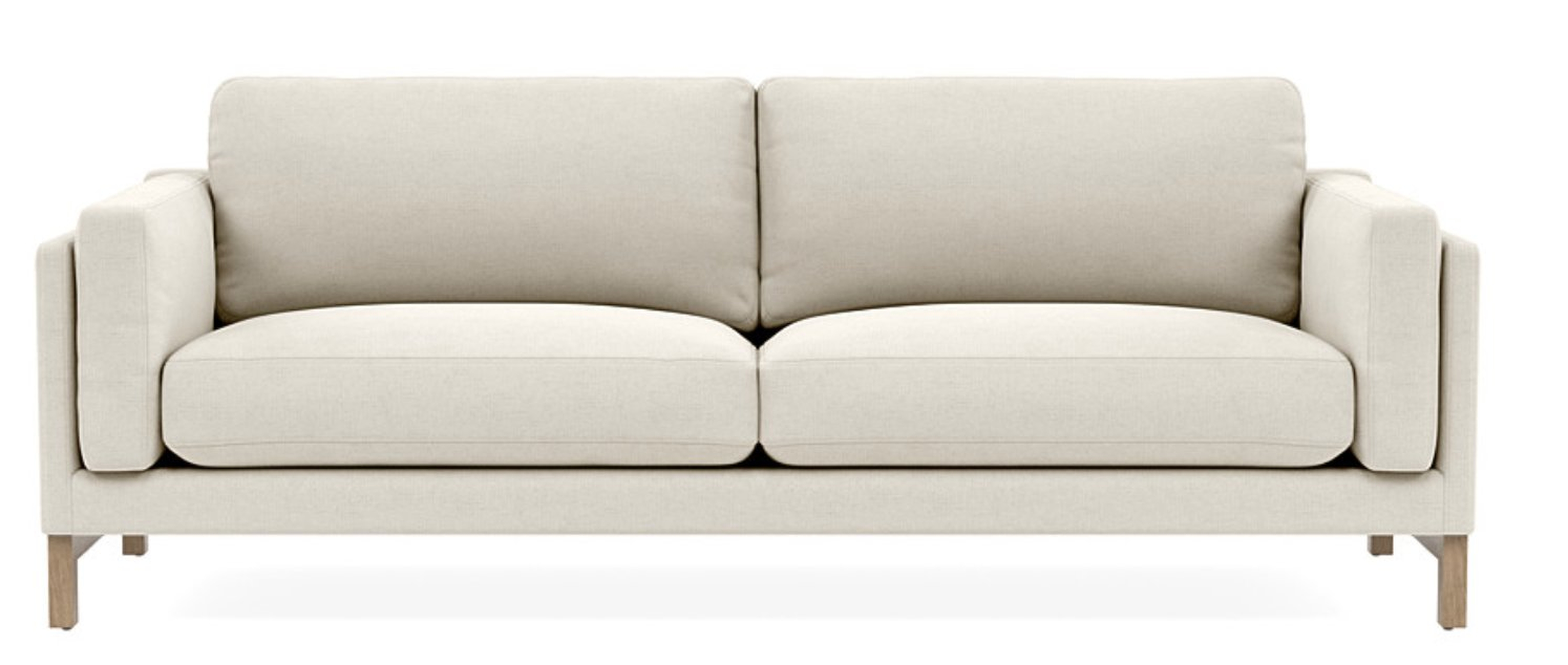 Gaby Fabric 2-Seat Sofa, Chalk, 88" - Interior Define