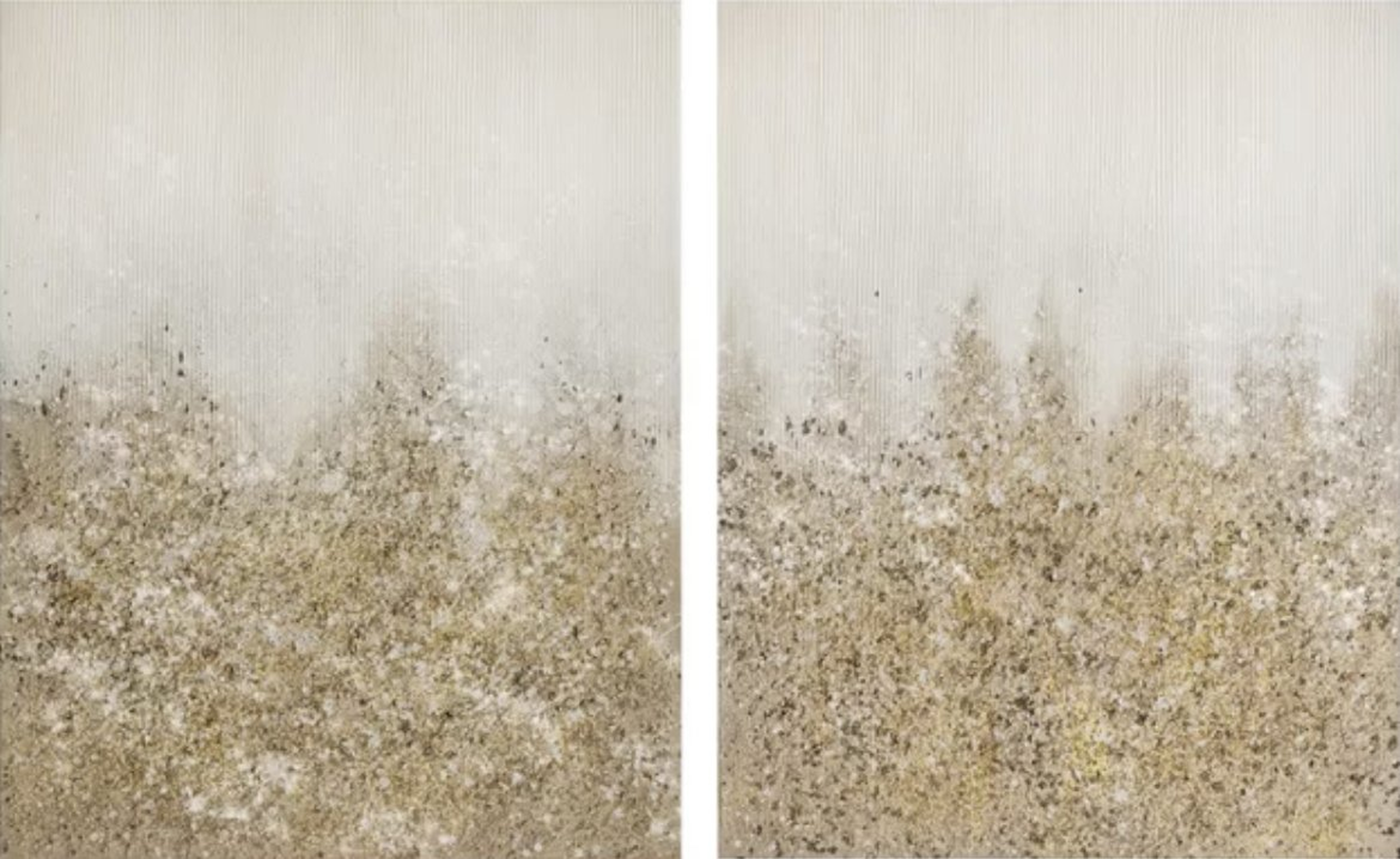 'Golden Glimmer' 2 Piece Painting Set on Canvas - Wayfair