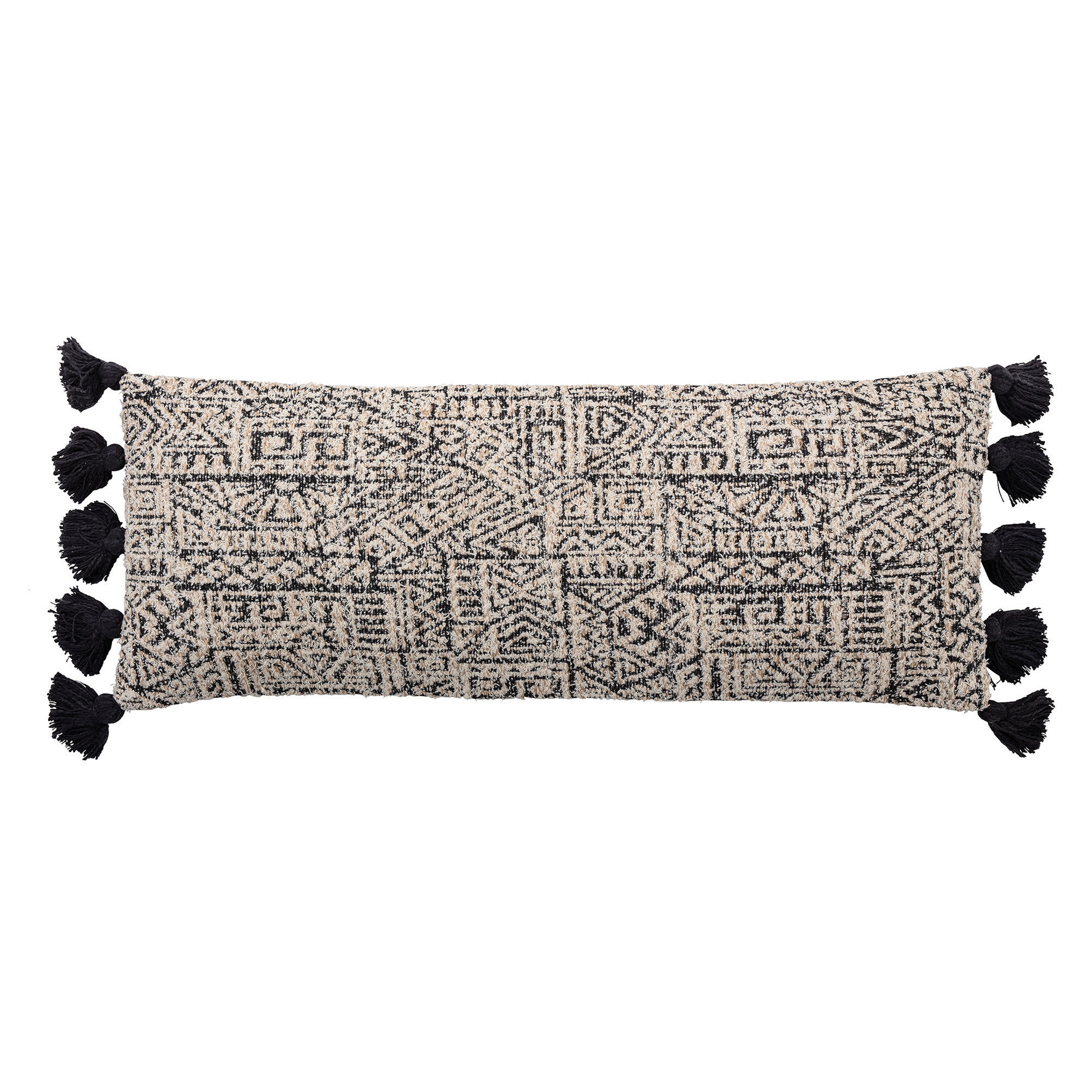 Avila Lumbar Pillow, Black & White, 36" x 14" - Cove Goods