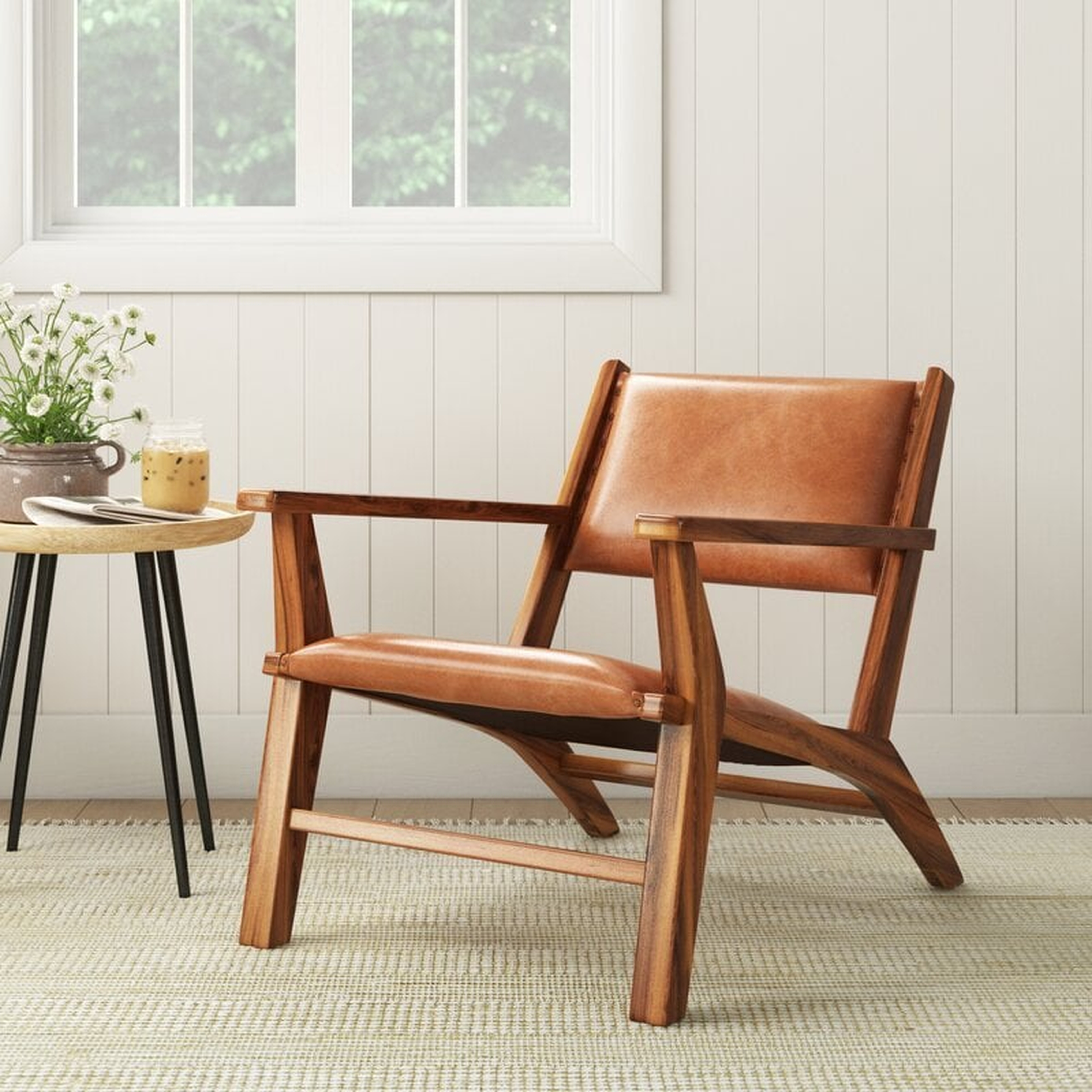 Williamsen 26'' Wide Genuine Leather Full Grain Leather Armchair - Wayfair