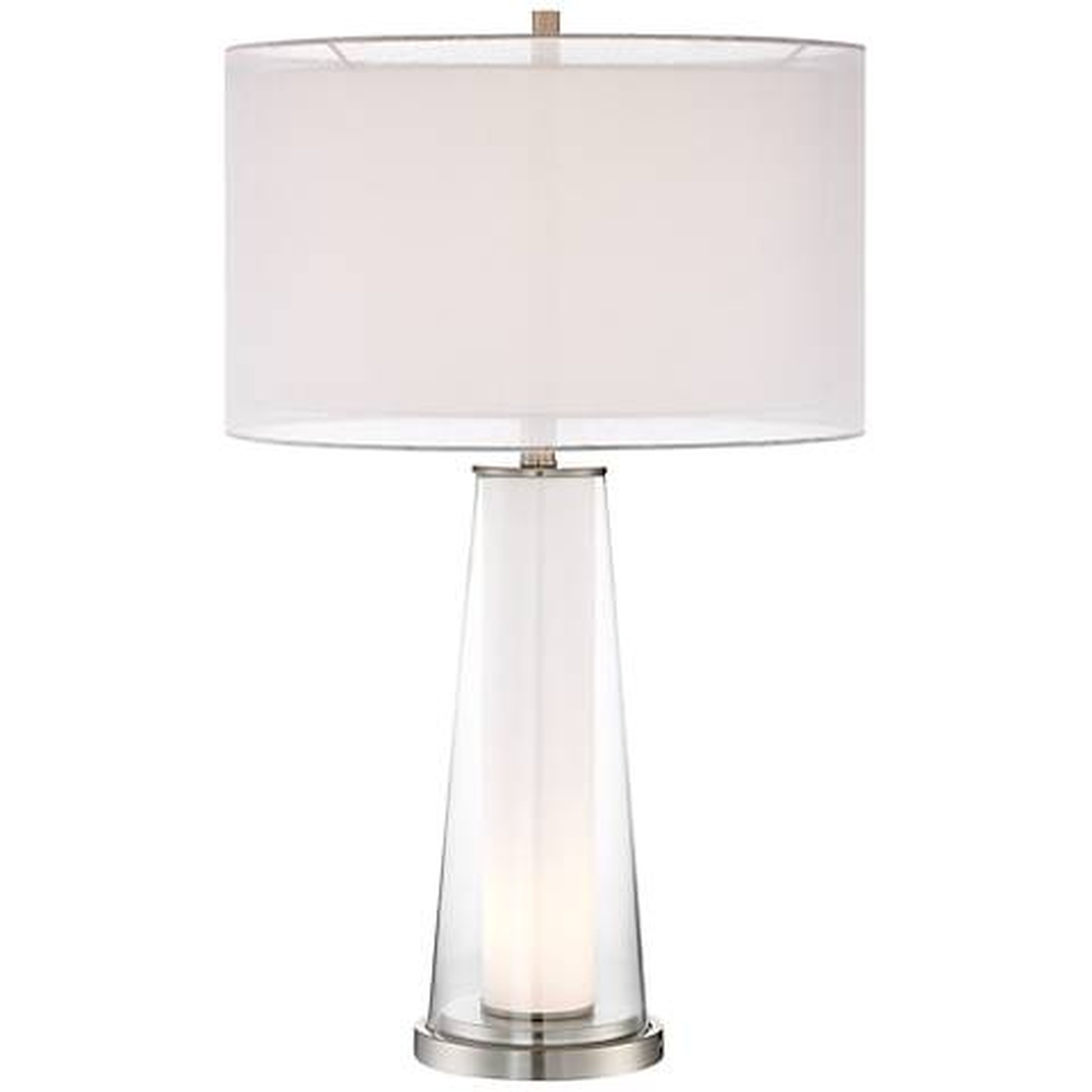 Bruno Clear Glass with Frosted Inner Nightlight Table Lamp - Lamps Plus