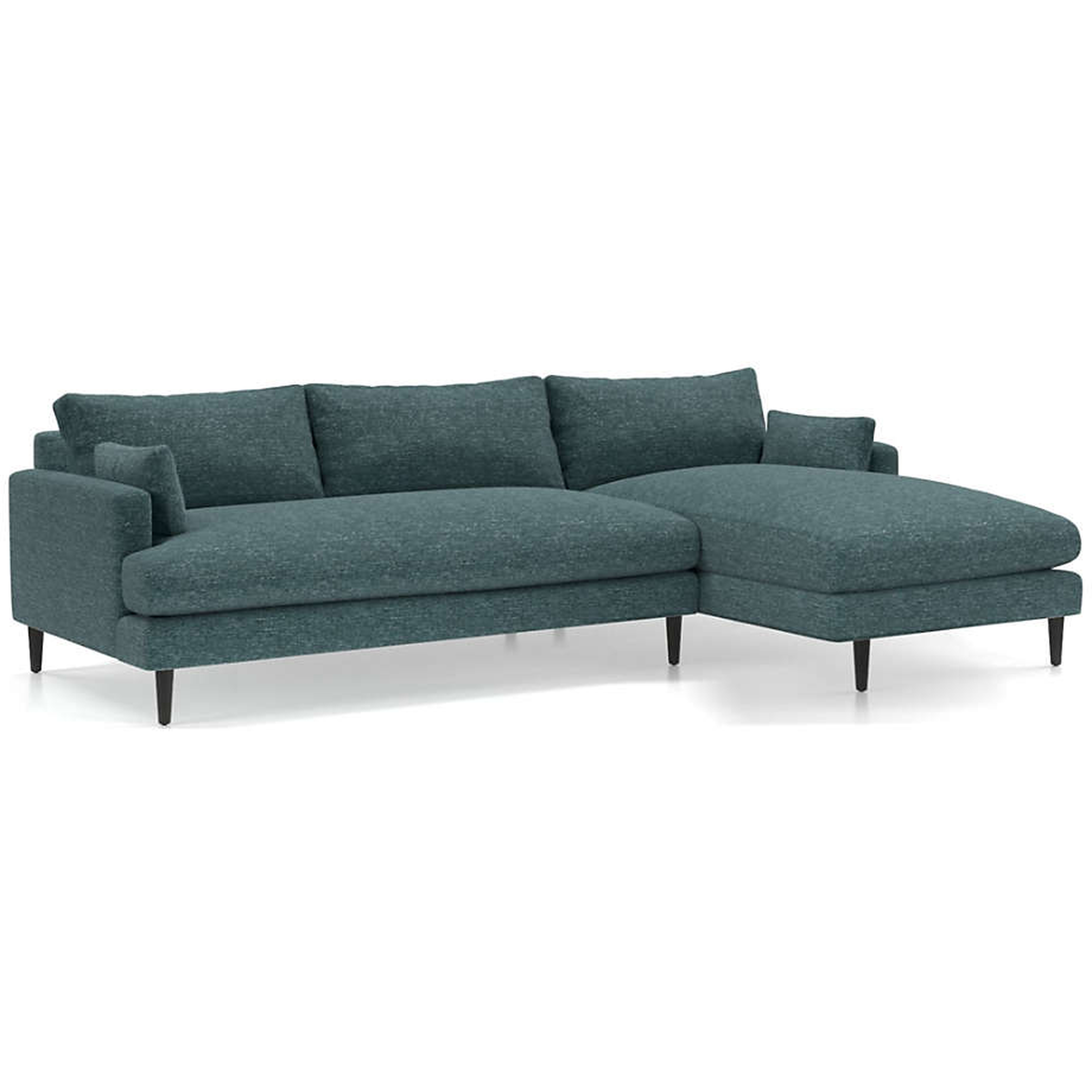 Monahan 2-Piece Right Arm Chaise Sectional - Crate and Barrel