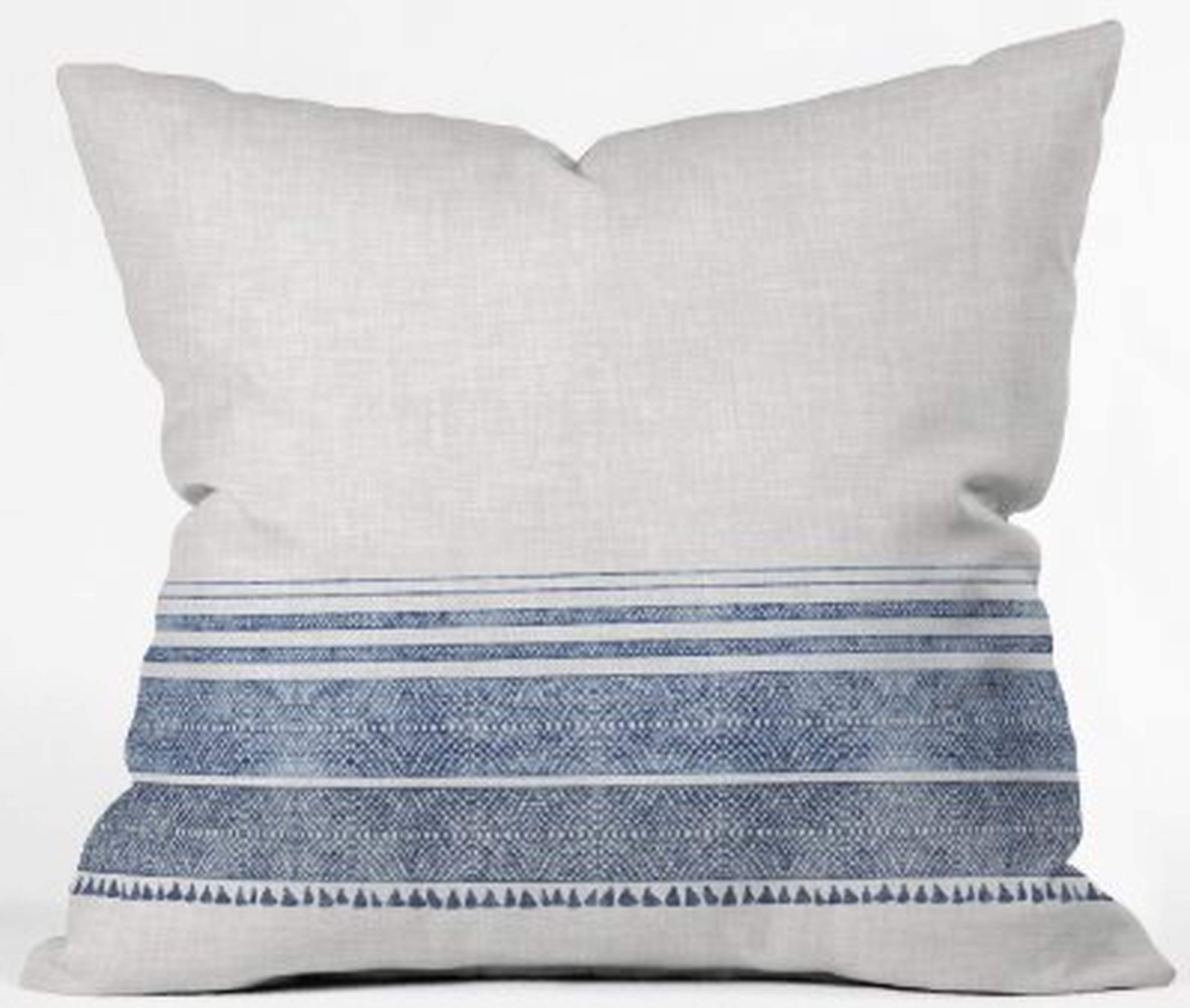 FRENCH LINEN CHAMBRAY TASSEL Throw Pillow Cover // 18x18 - Wander Print Co.