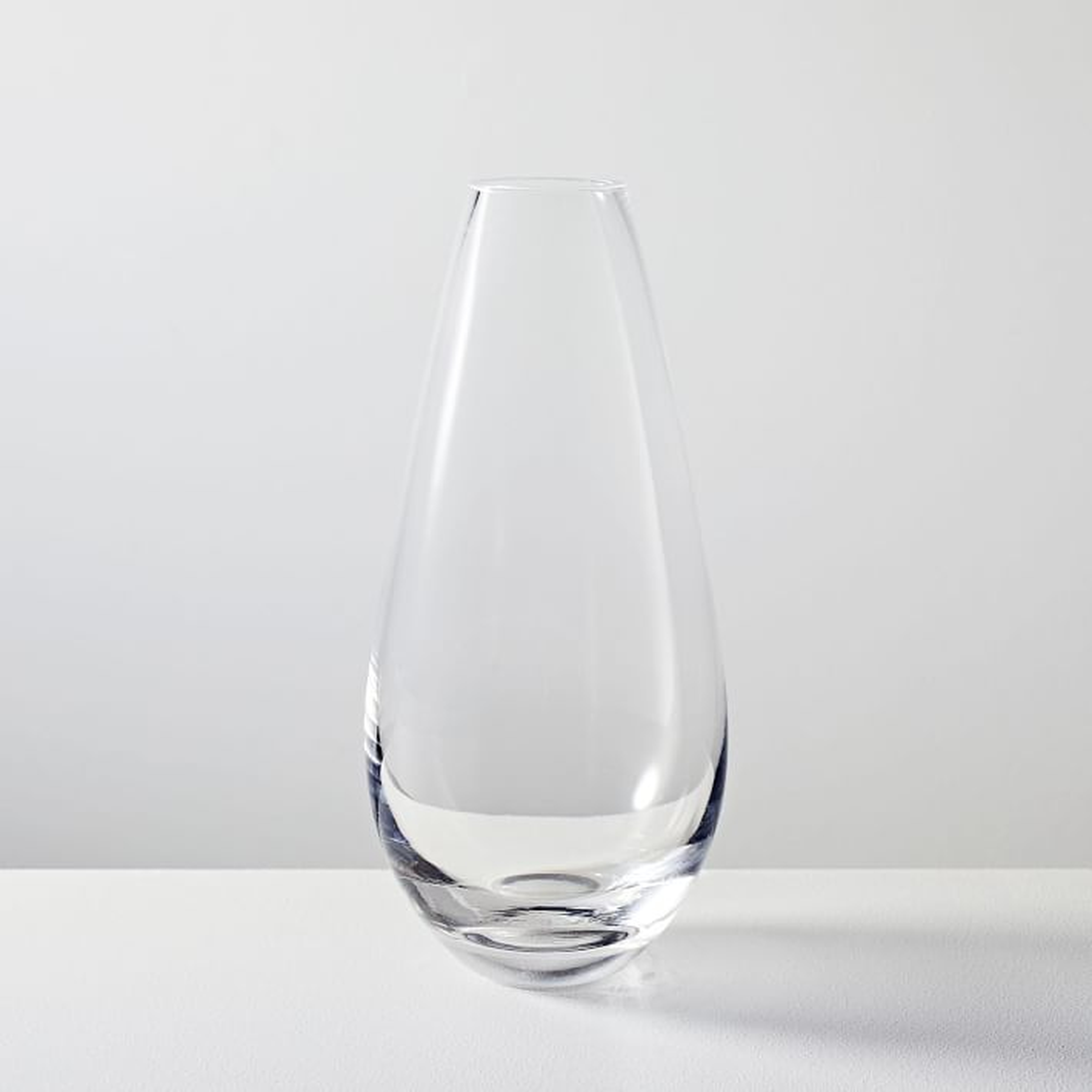 Foundations Mixed Material Collection - Glass tapered vase - 10" - West Elm
