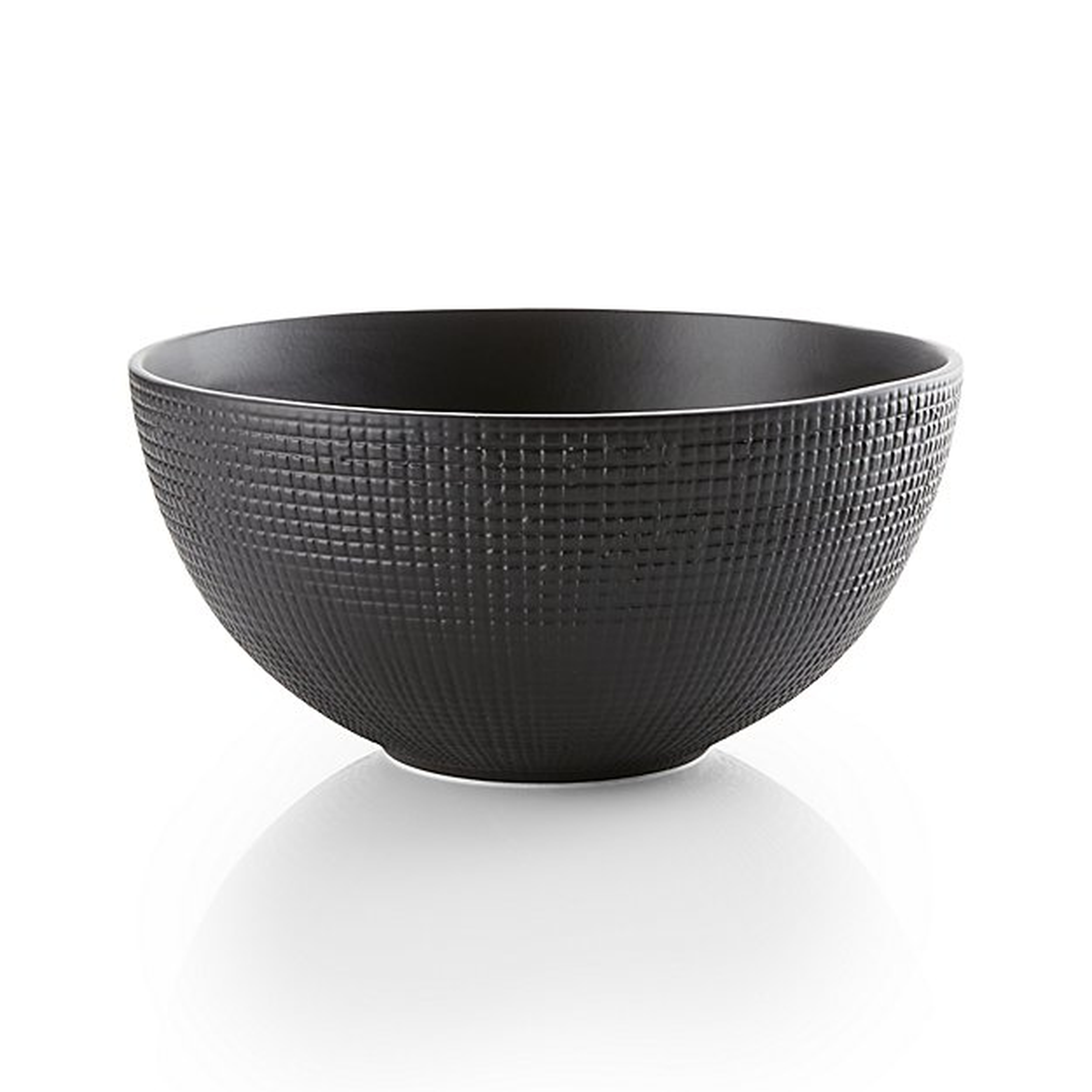 Matte Black Large Ceramic Bowl - Crate and Barrel