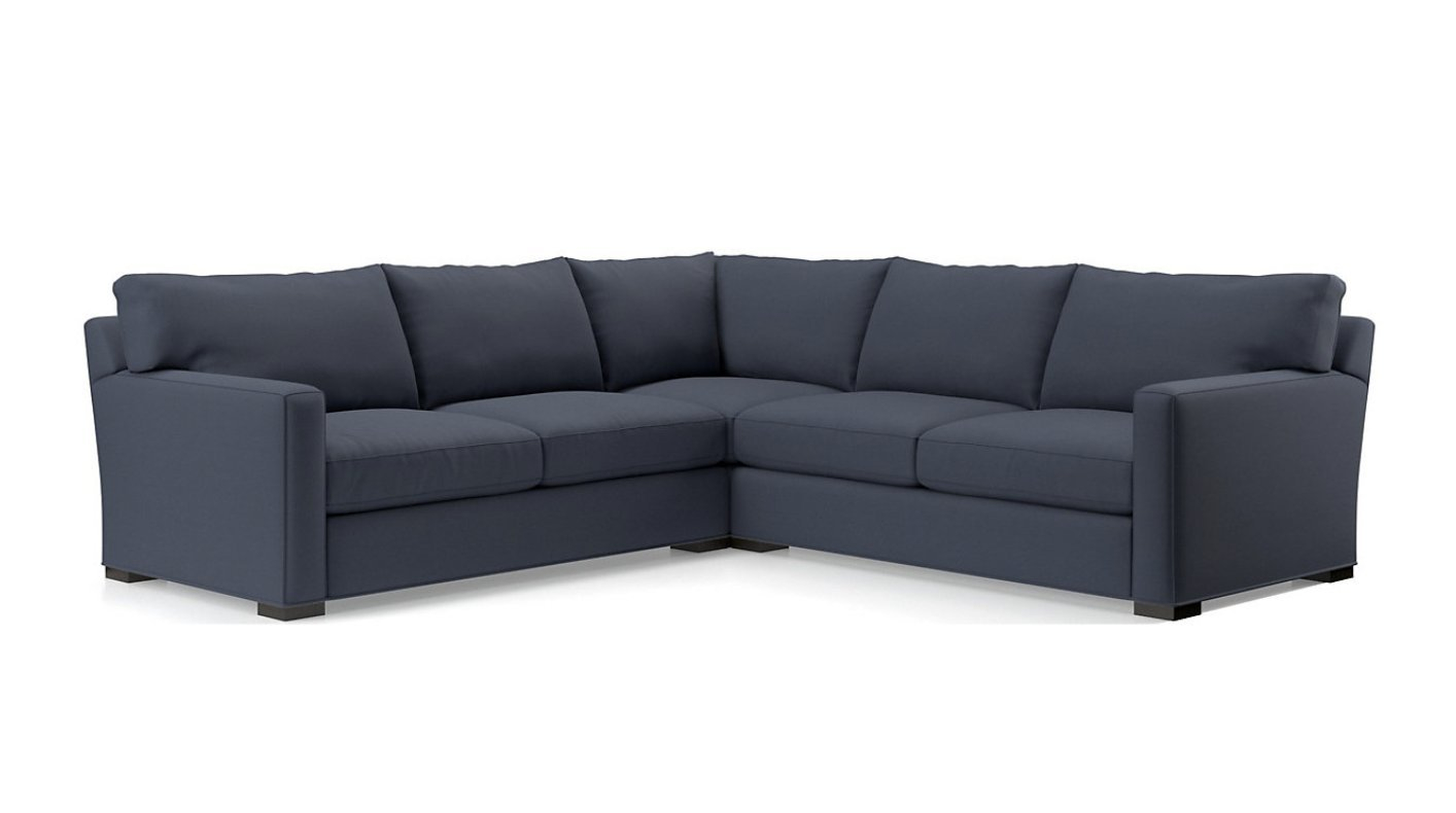 Axis - 3-Piece Sectional Sofa - Navy - Crate and Barrel