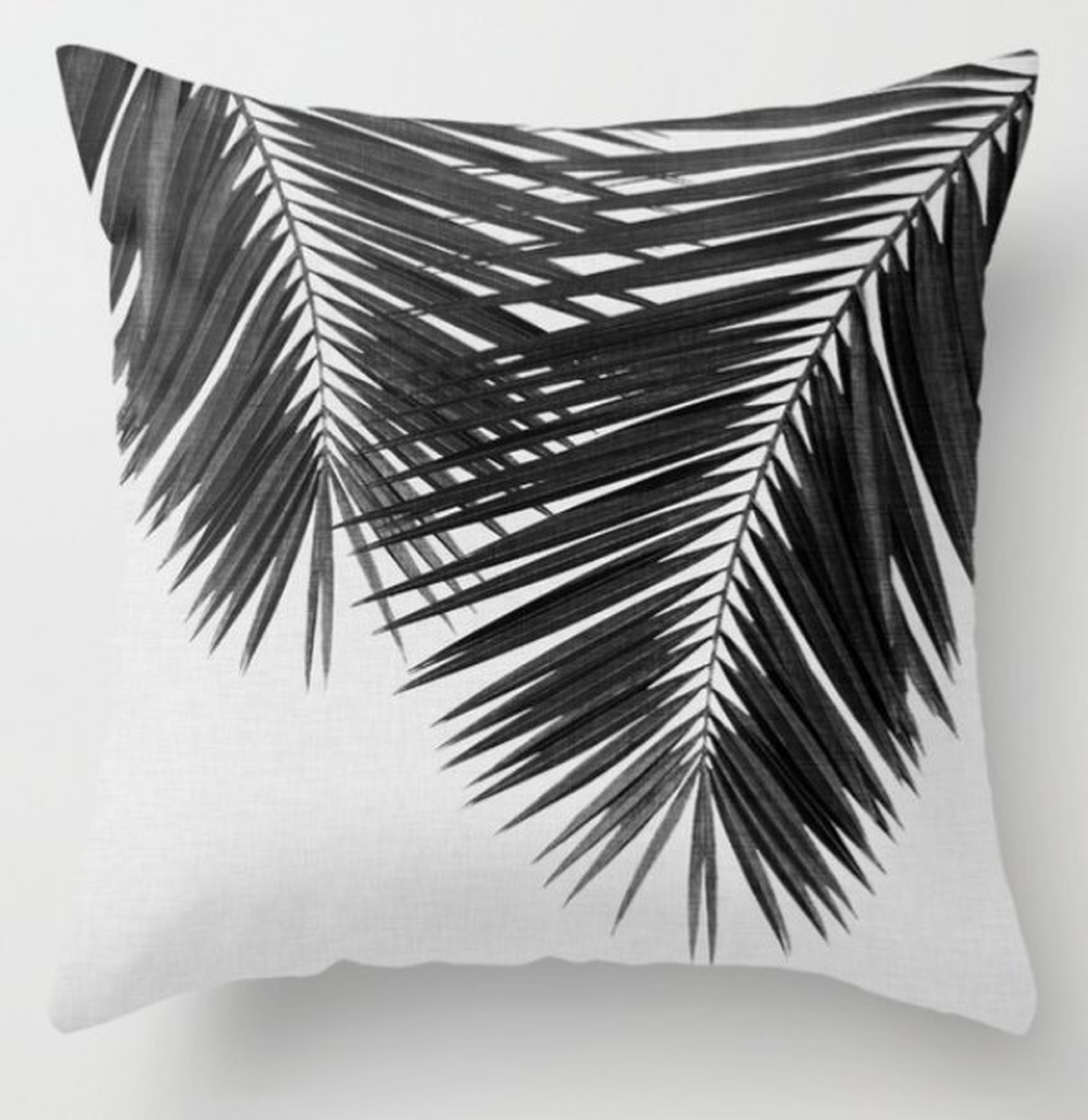 Palm Leaf Black & White II Throw Pillow (includes insert) - Society6