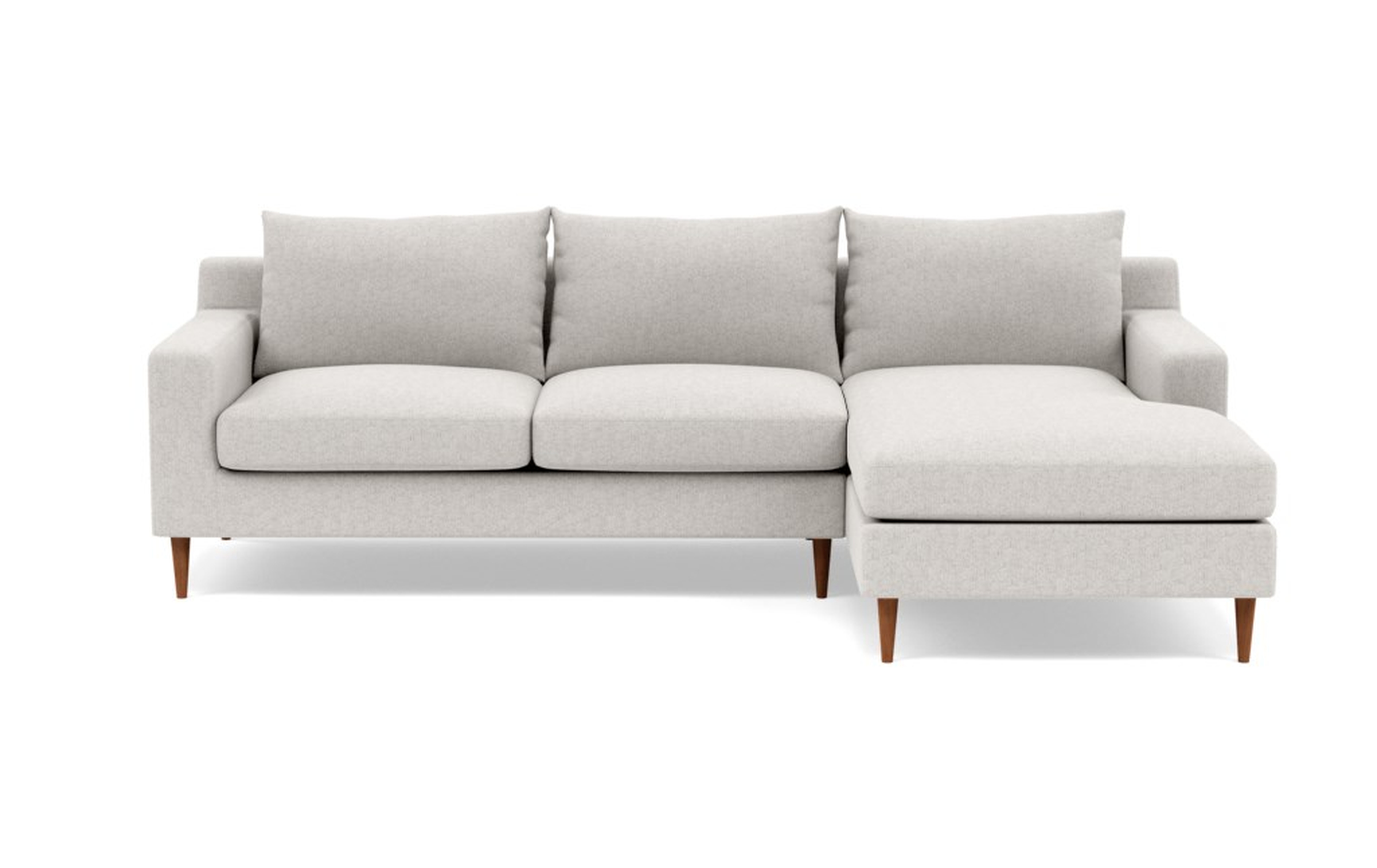 SLOAN Sectional Sofa with Right Chaise - 100" - Pebble - Interior Define