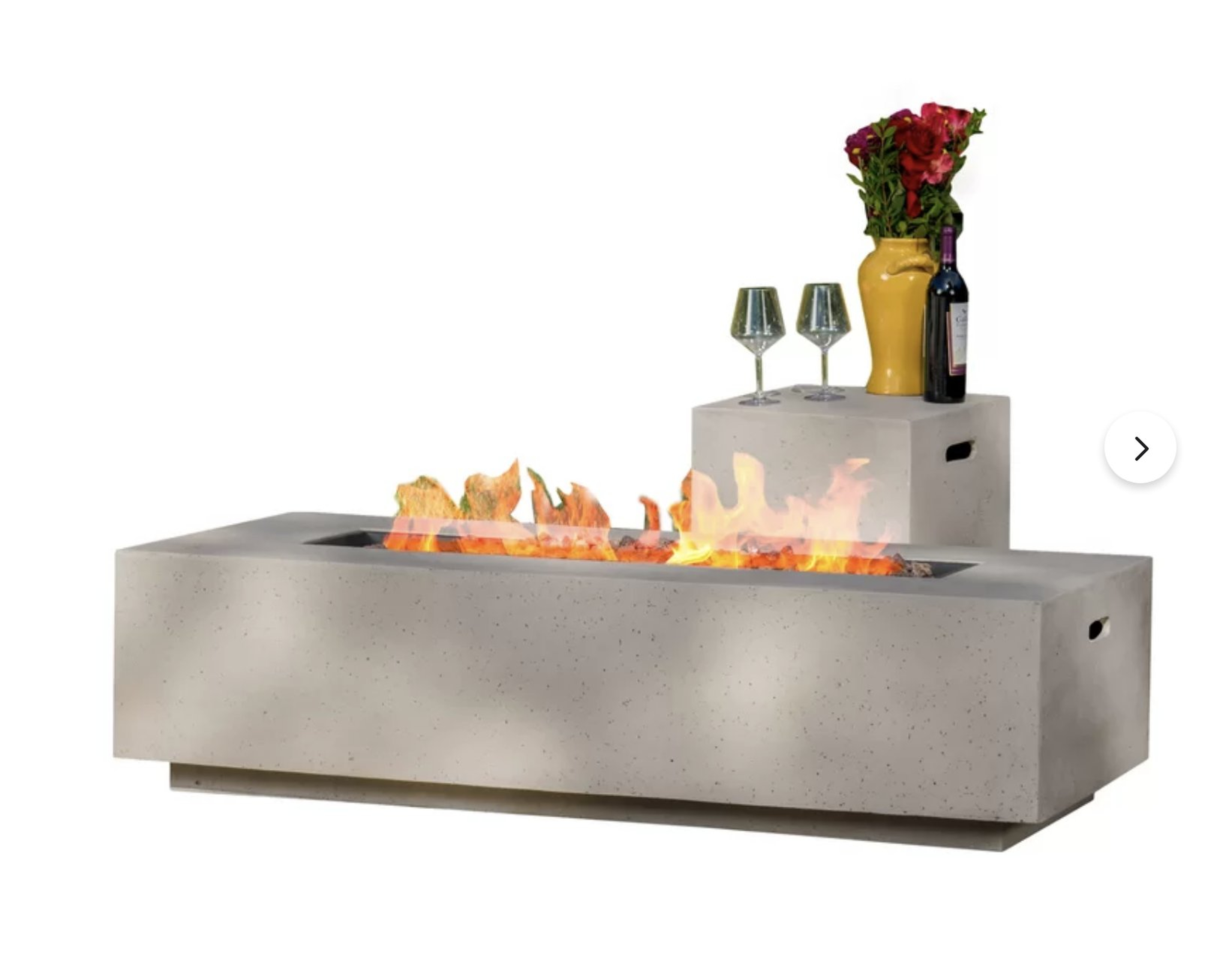 Belle 15" H x 56" W Concrete Propane/Gas Outdoor Fire Pit Table - Wayfair
