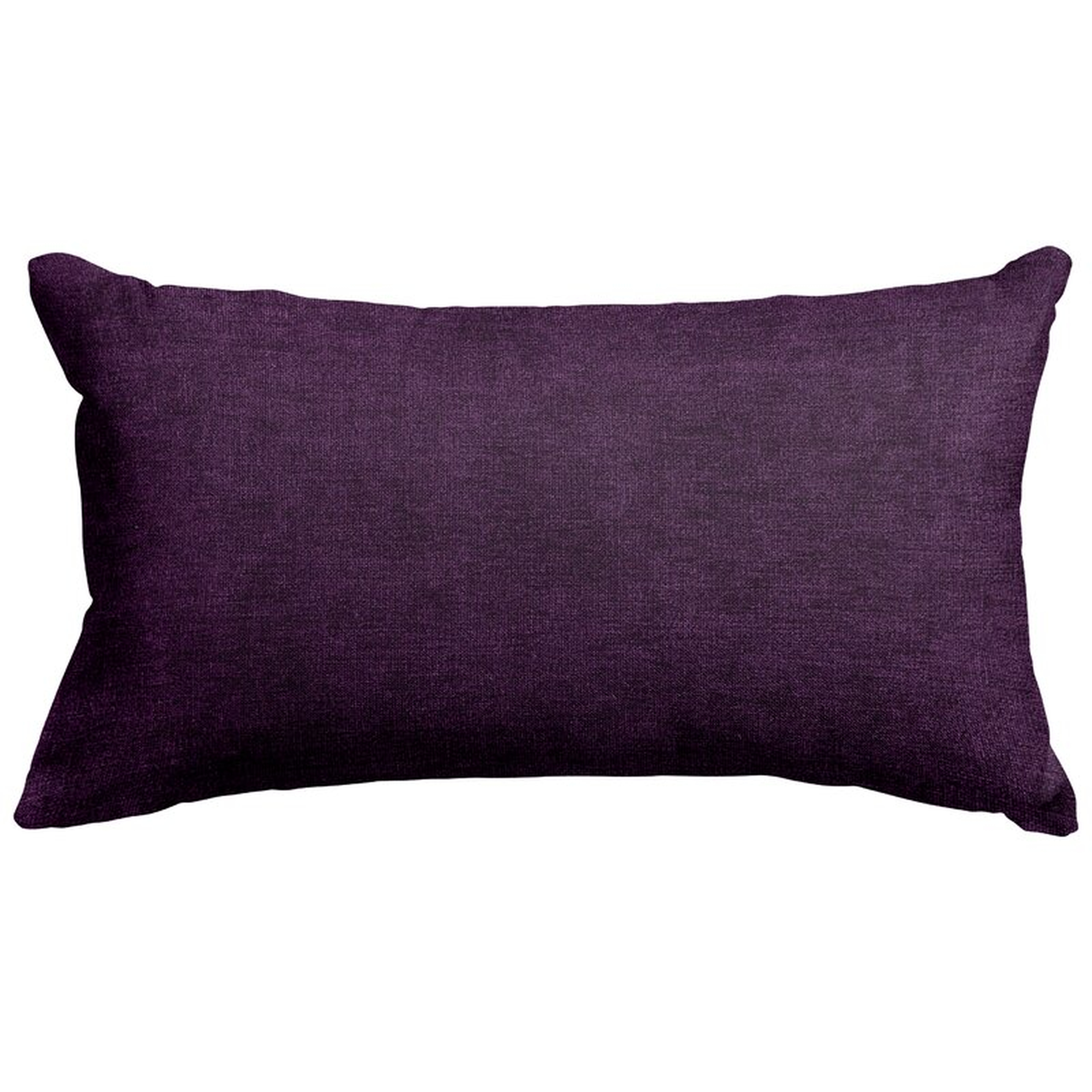 Edwards Velvet 12" Lumbar Pillow-Aubergine - Wayfair