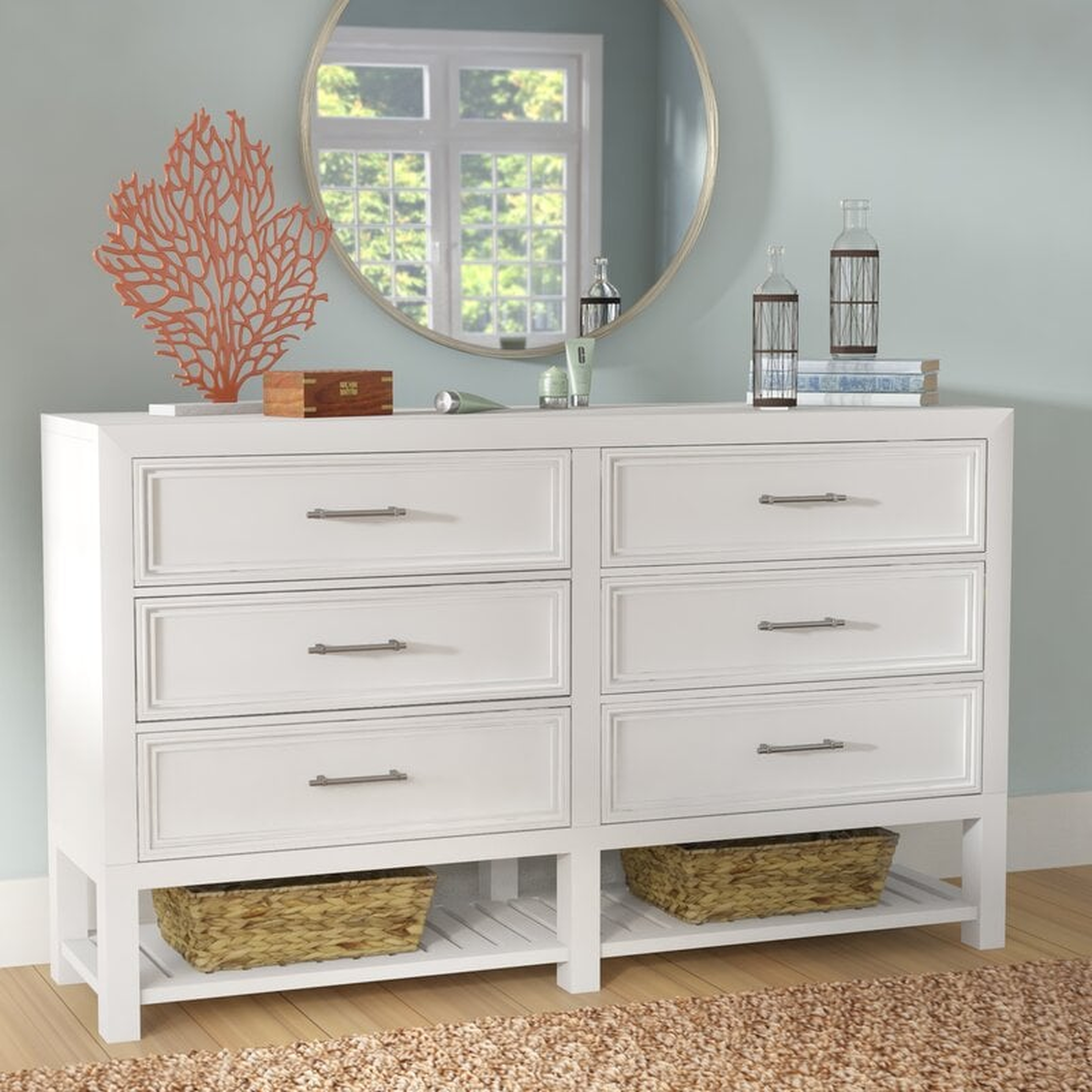 Elosie 6 Drawer 64'' W Double Dresser - Wayfair