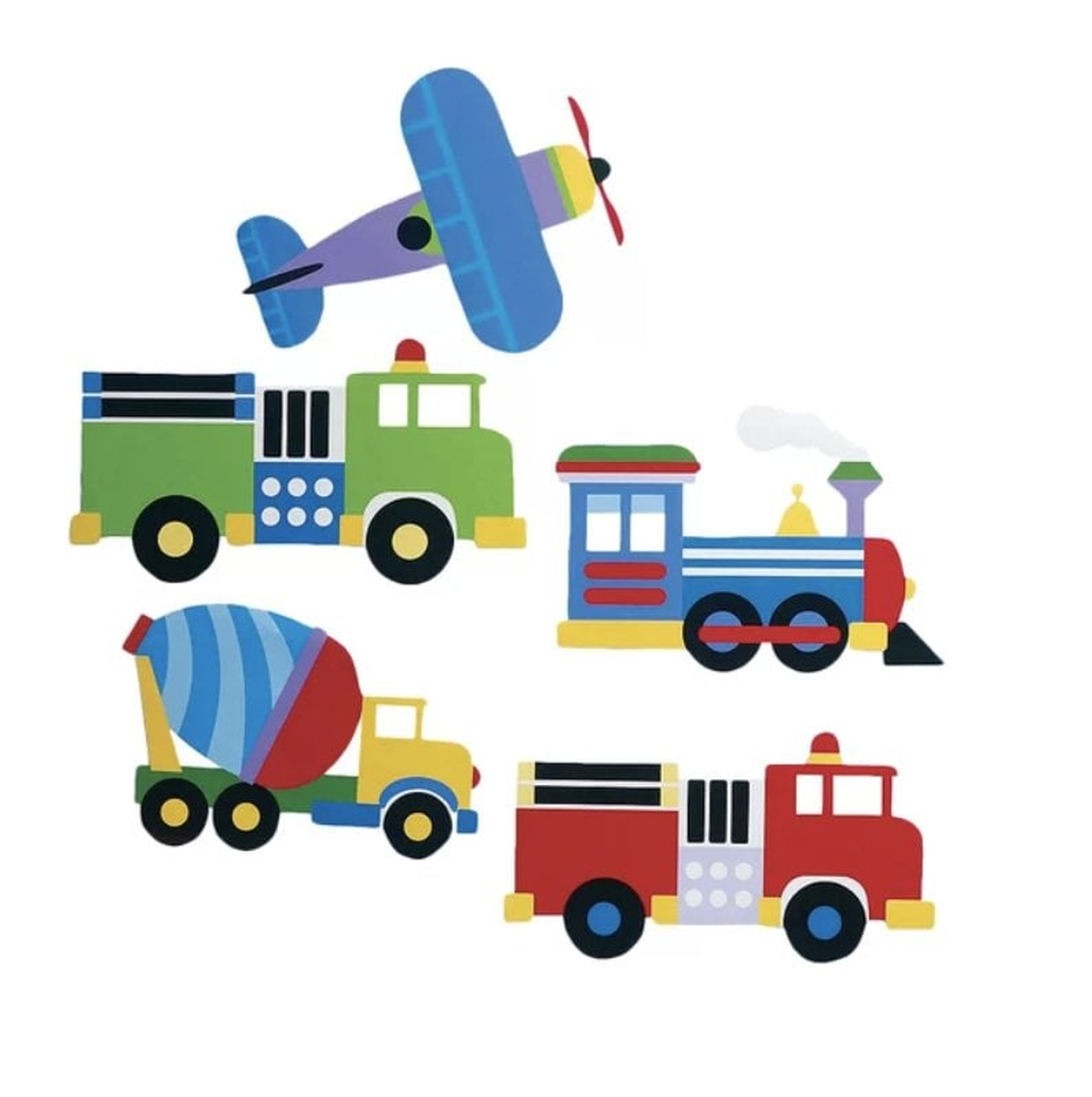 Kids Trains, Planes and Trucks Wall Decal - Wayfair