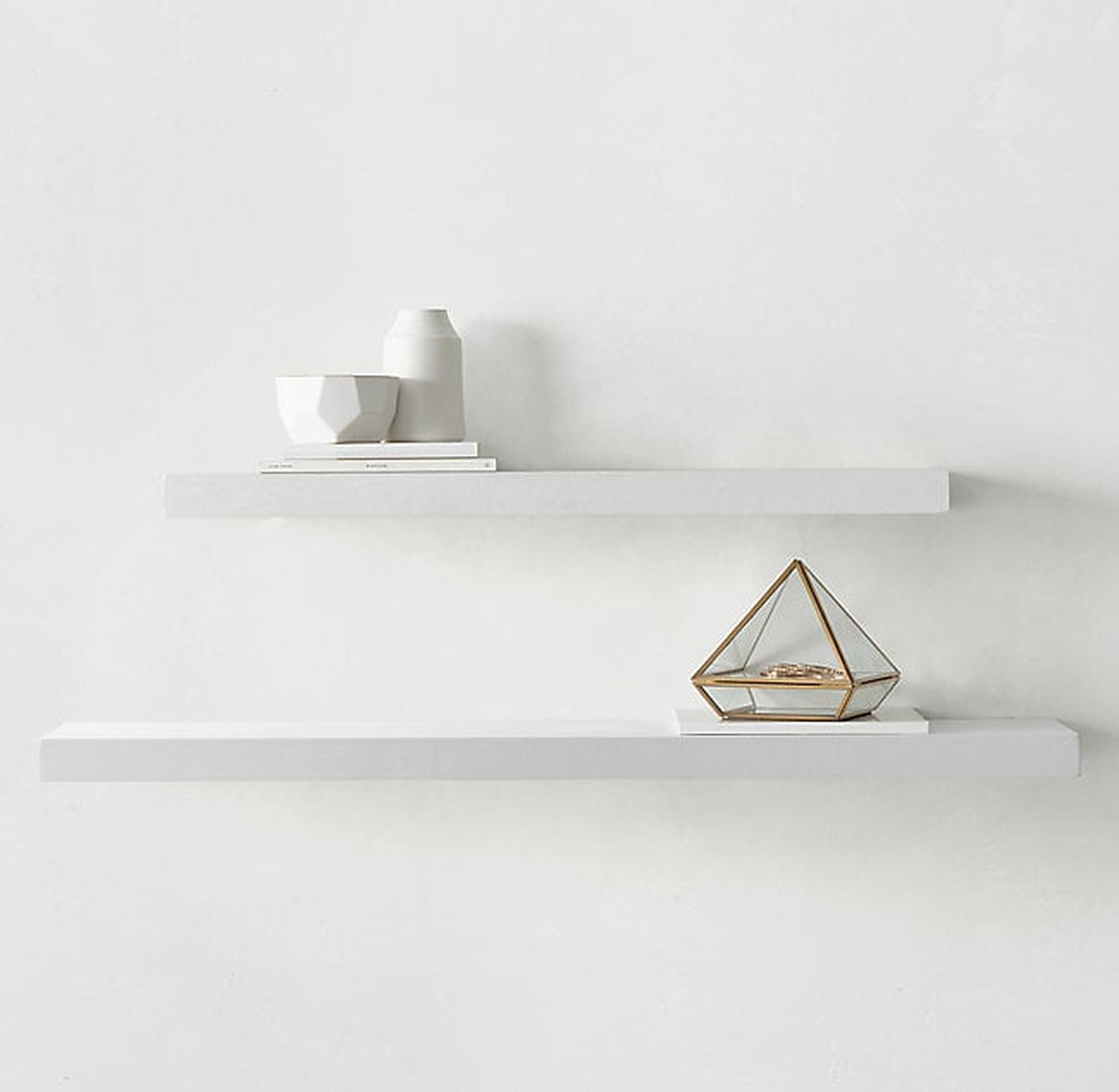 FLOATING WOOD SHELF - WHITE - RH Teen