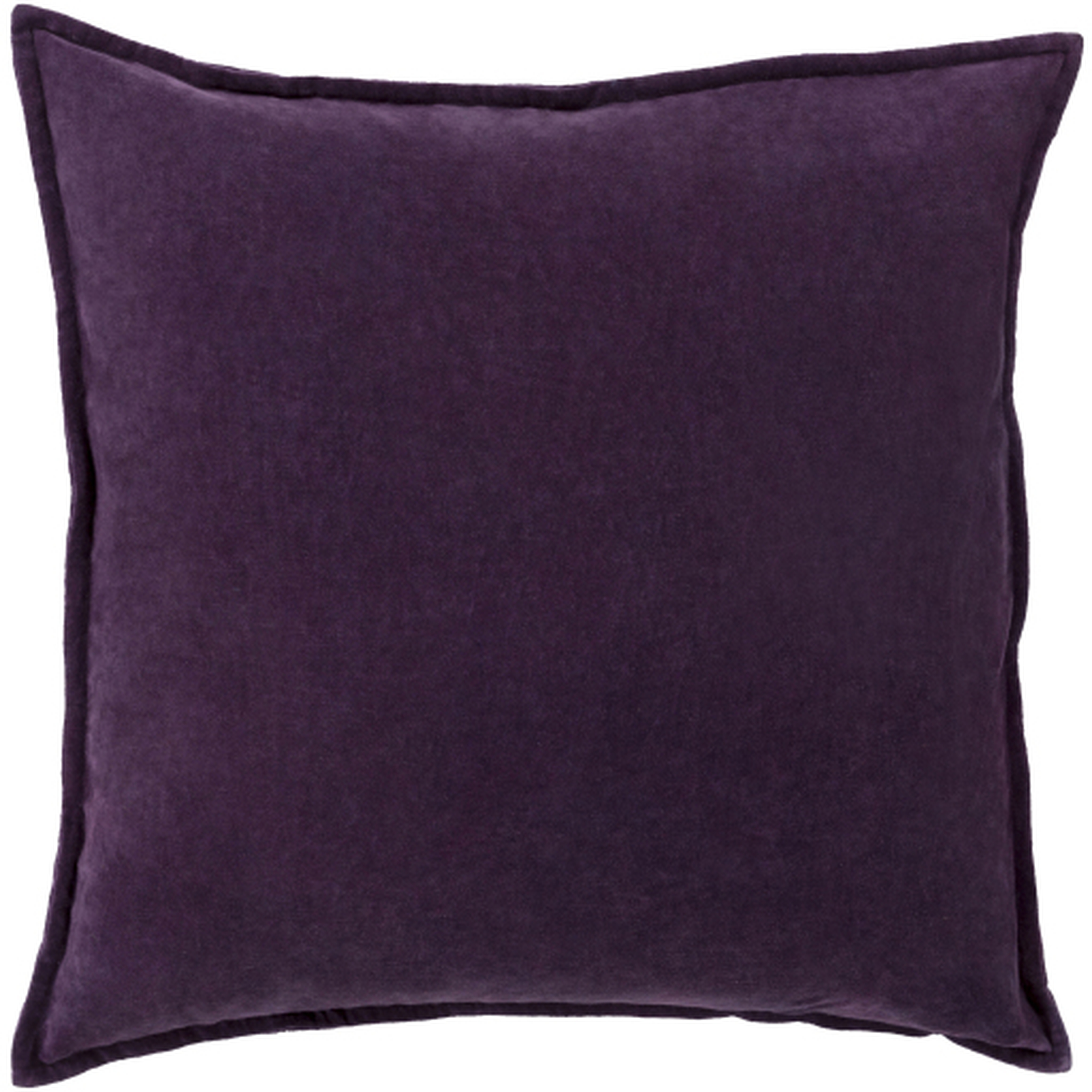 Cotton Velvet Throw Pillow, 20" x 20", with poly insert - Surya