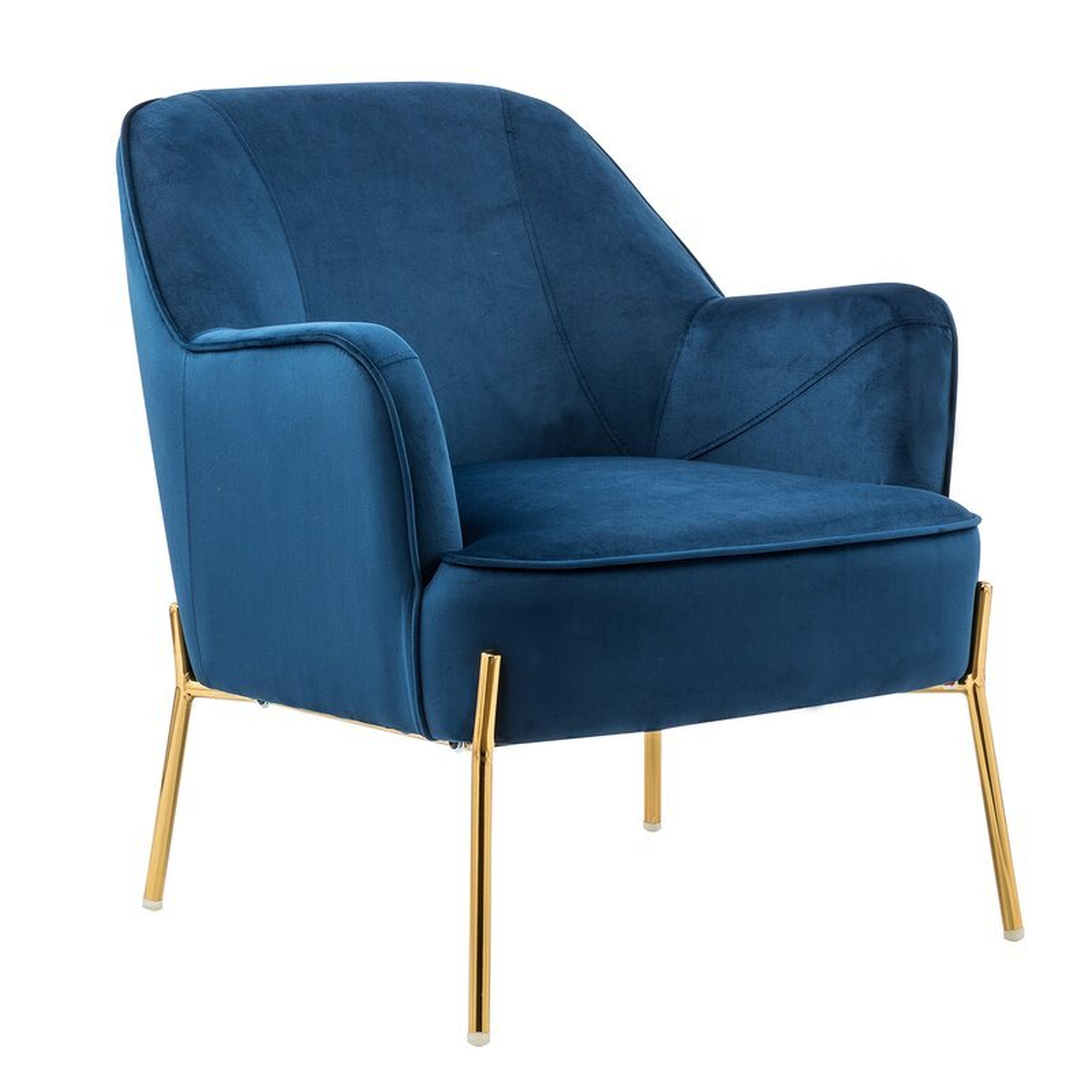 Cleo 28'' Wide Velvet Armchair, Navy - Wayfair