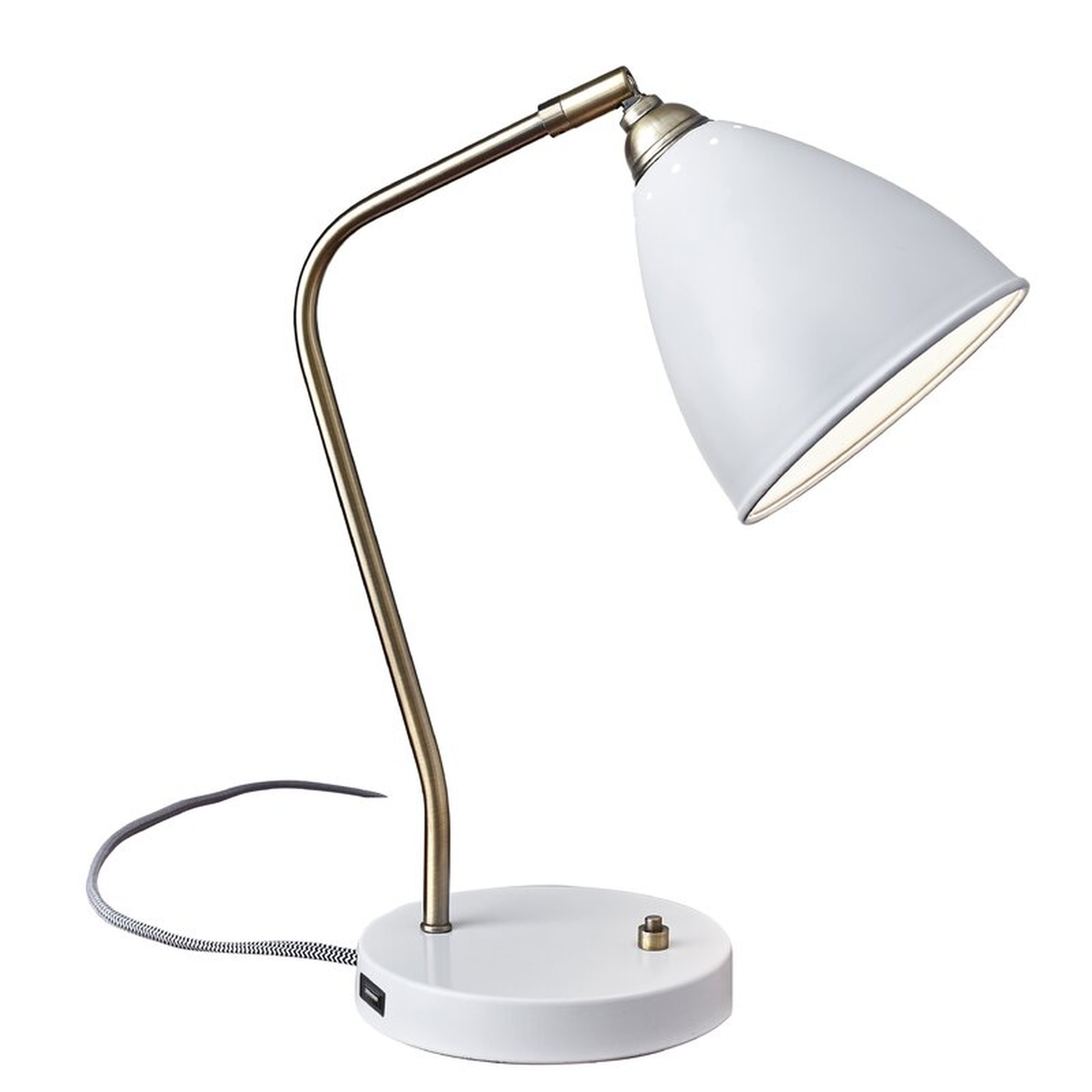 Adel 21" Desk Lamp with USB - Wayfair