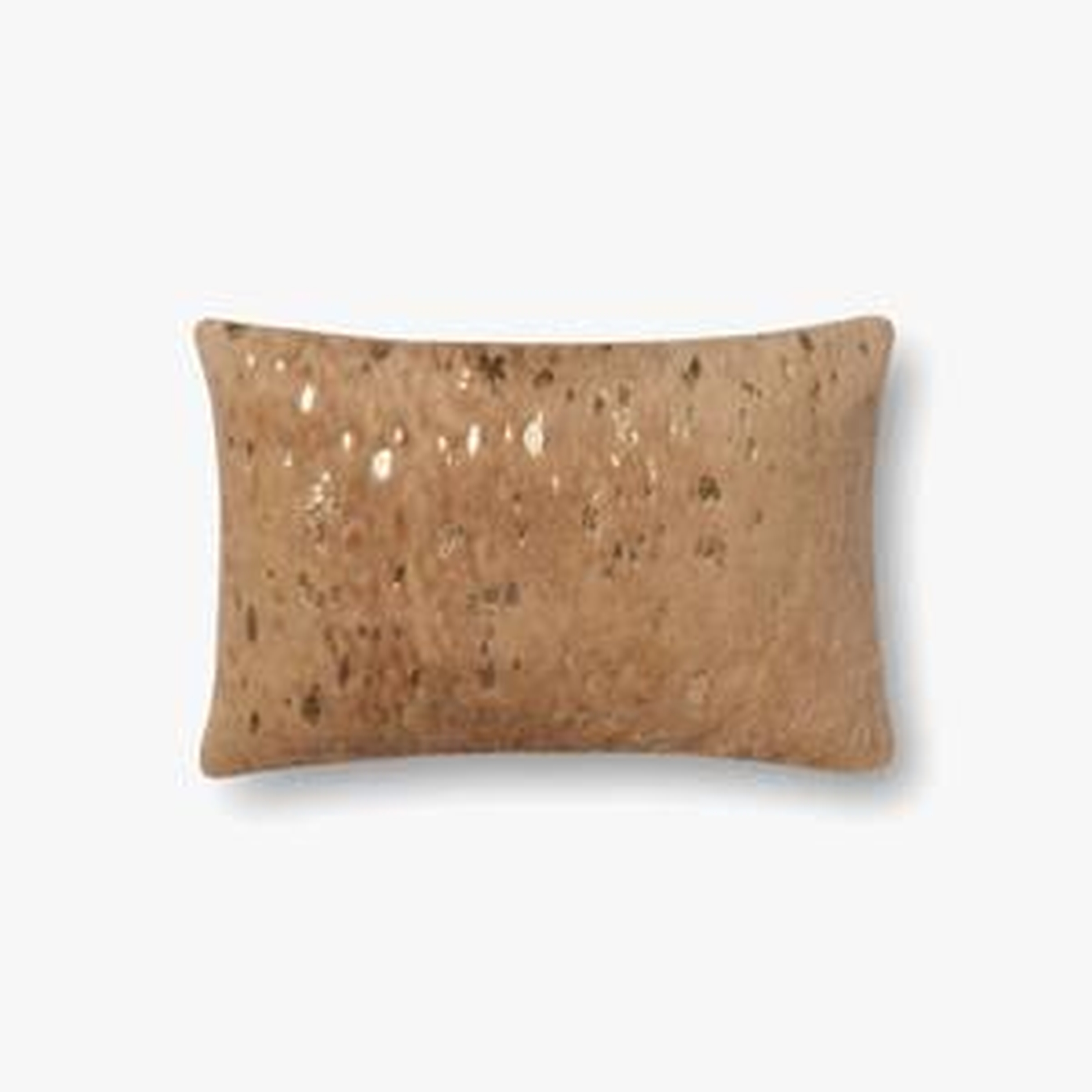 P0520 TAN/ GOLD Poly Filled Pillow - Loloi Rugs