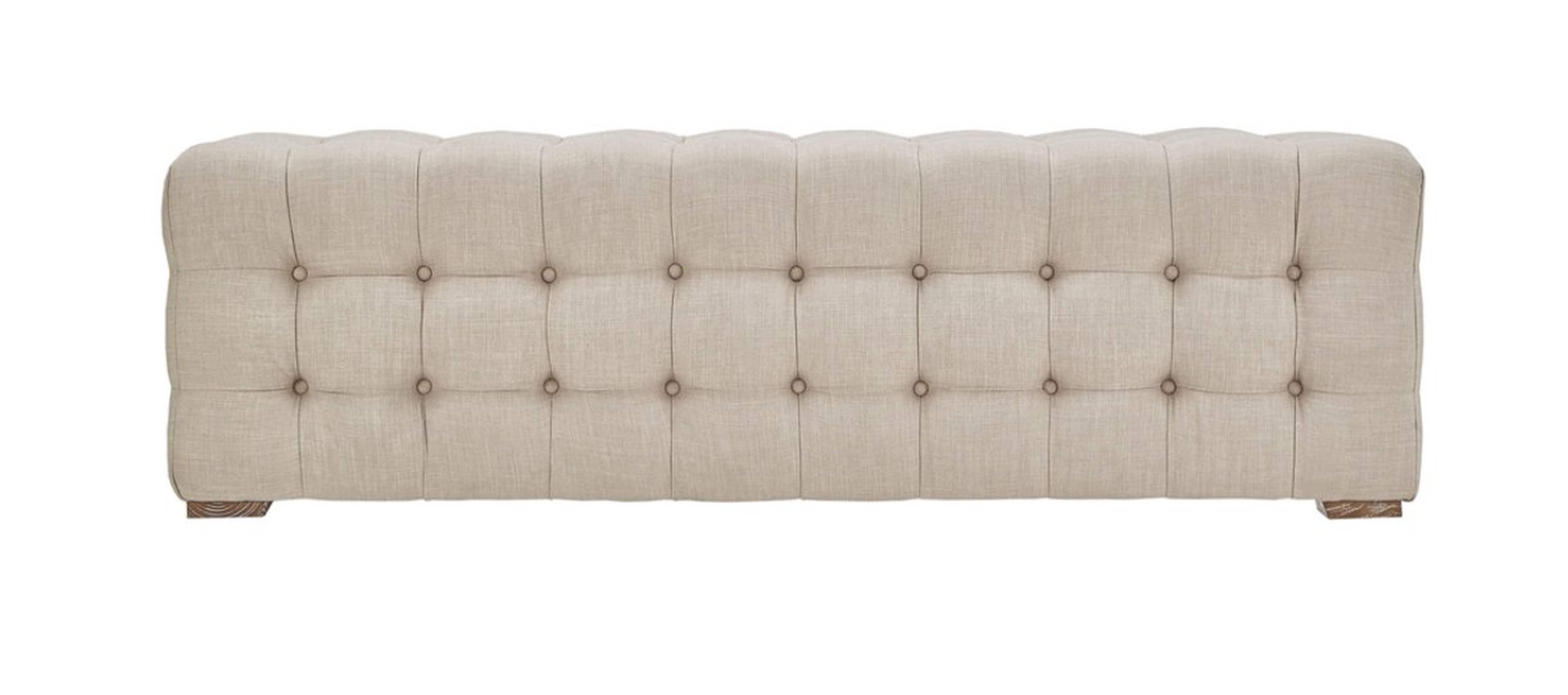 Knightsbridge Linen Fabric Tufted Bench by iNSPIRE Q Artisan - Beige - Overstock