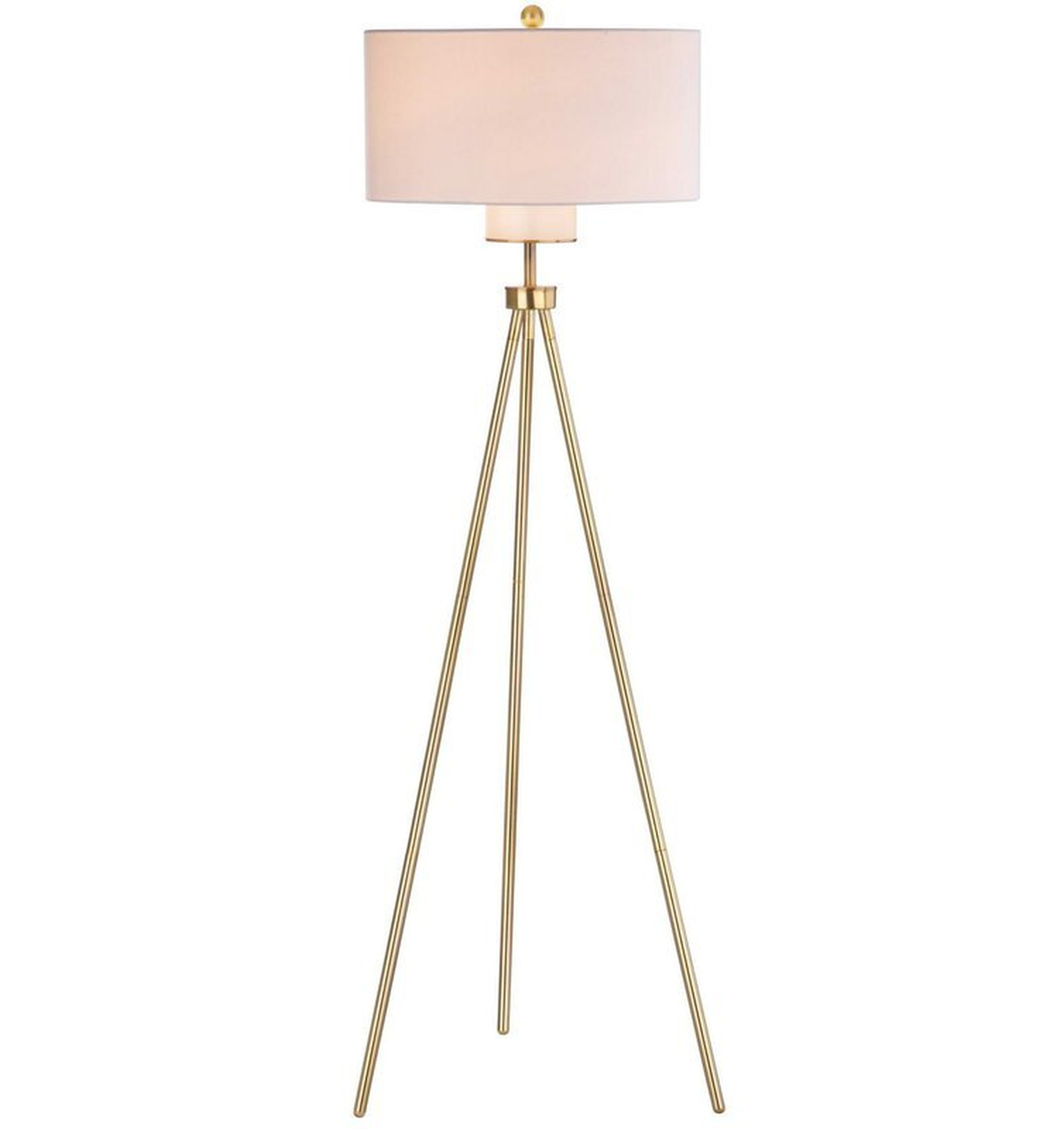 Floretta 66" Tripod Floor Lamp, Brass - Wayfair