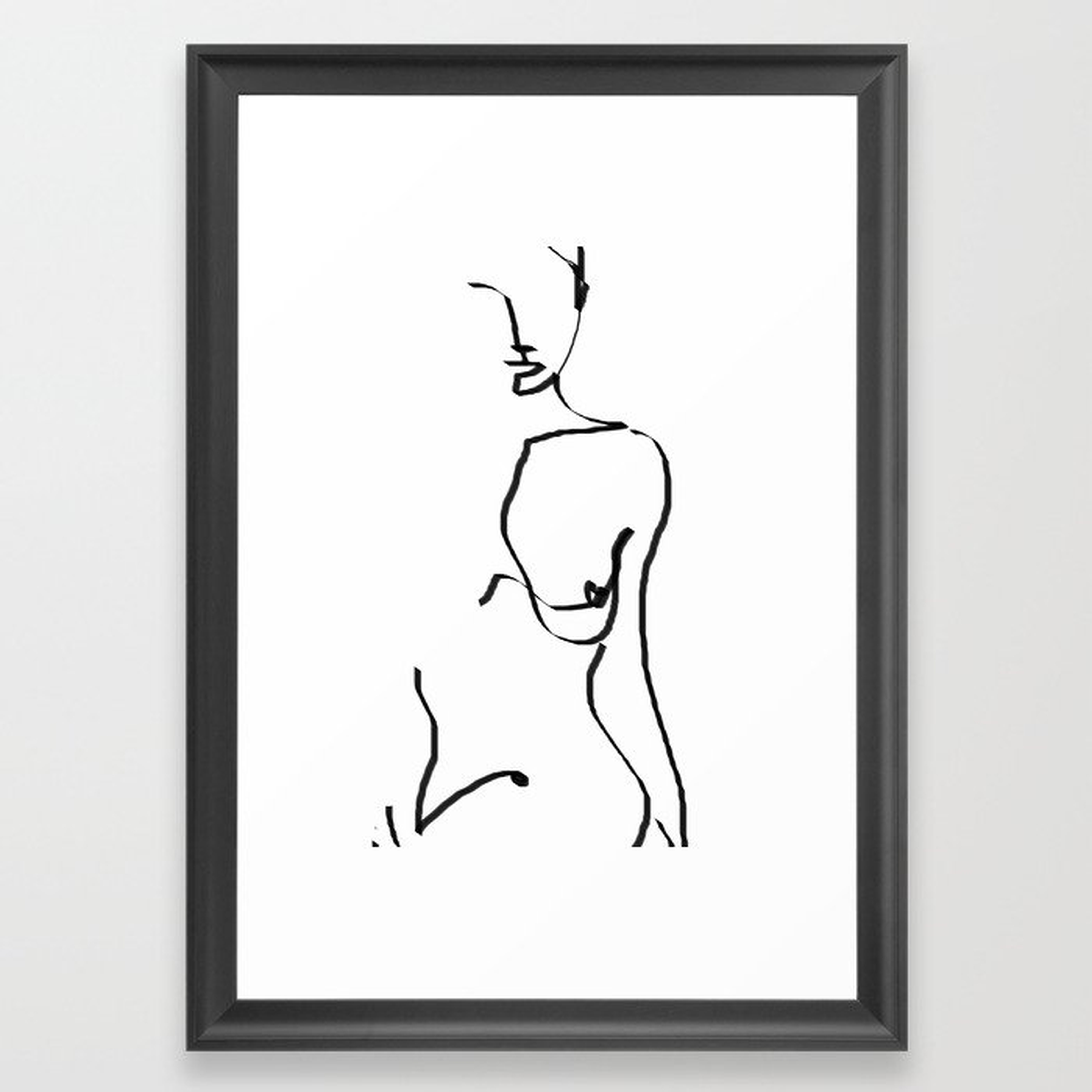 abstract nude Framed Art Print - Society6