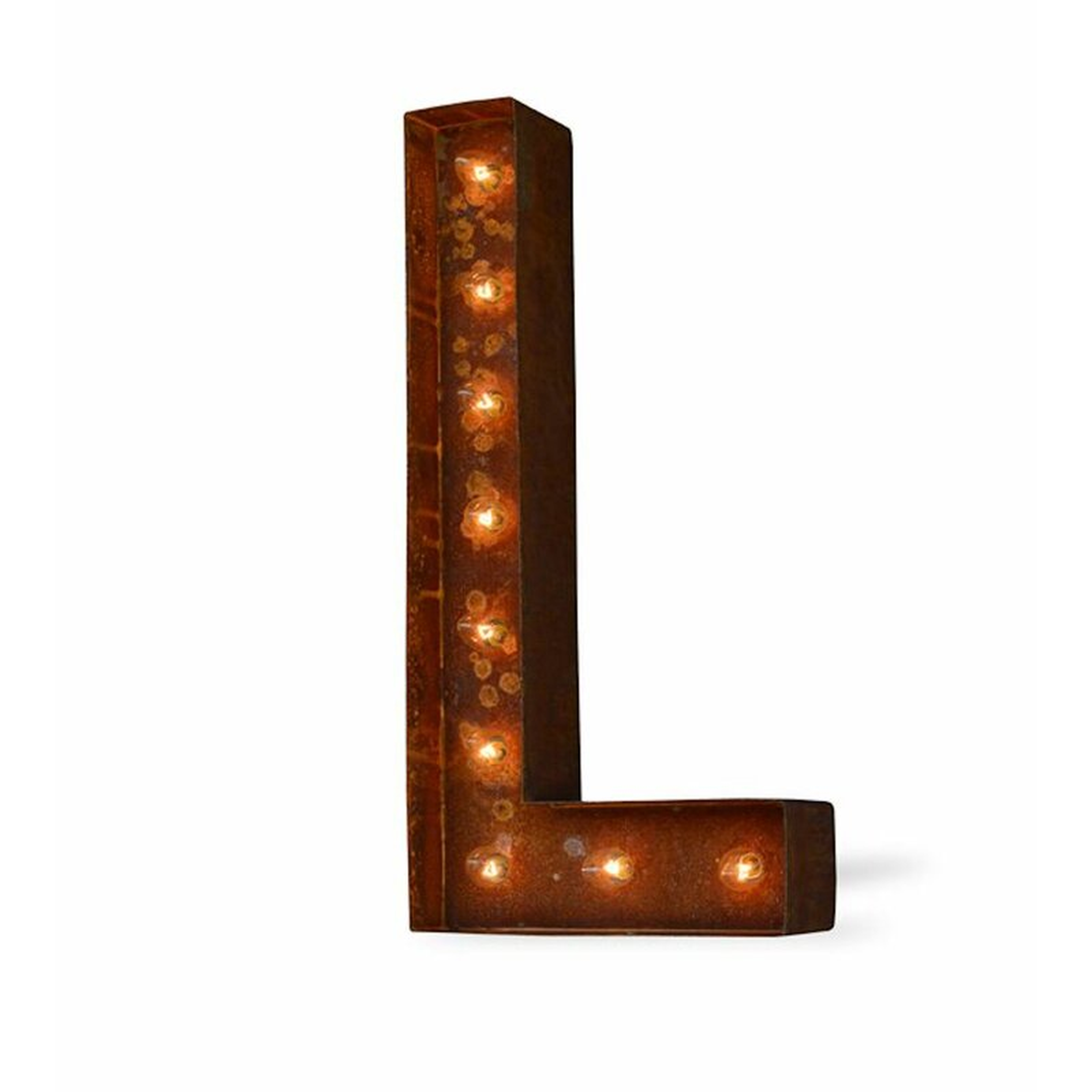 Alphabet Letter Steel Marquee Sign Wall Décor L - Wayfair