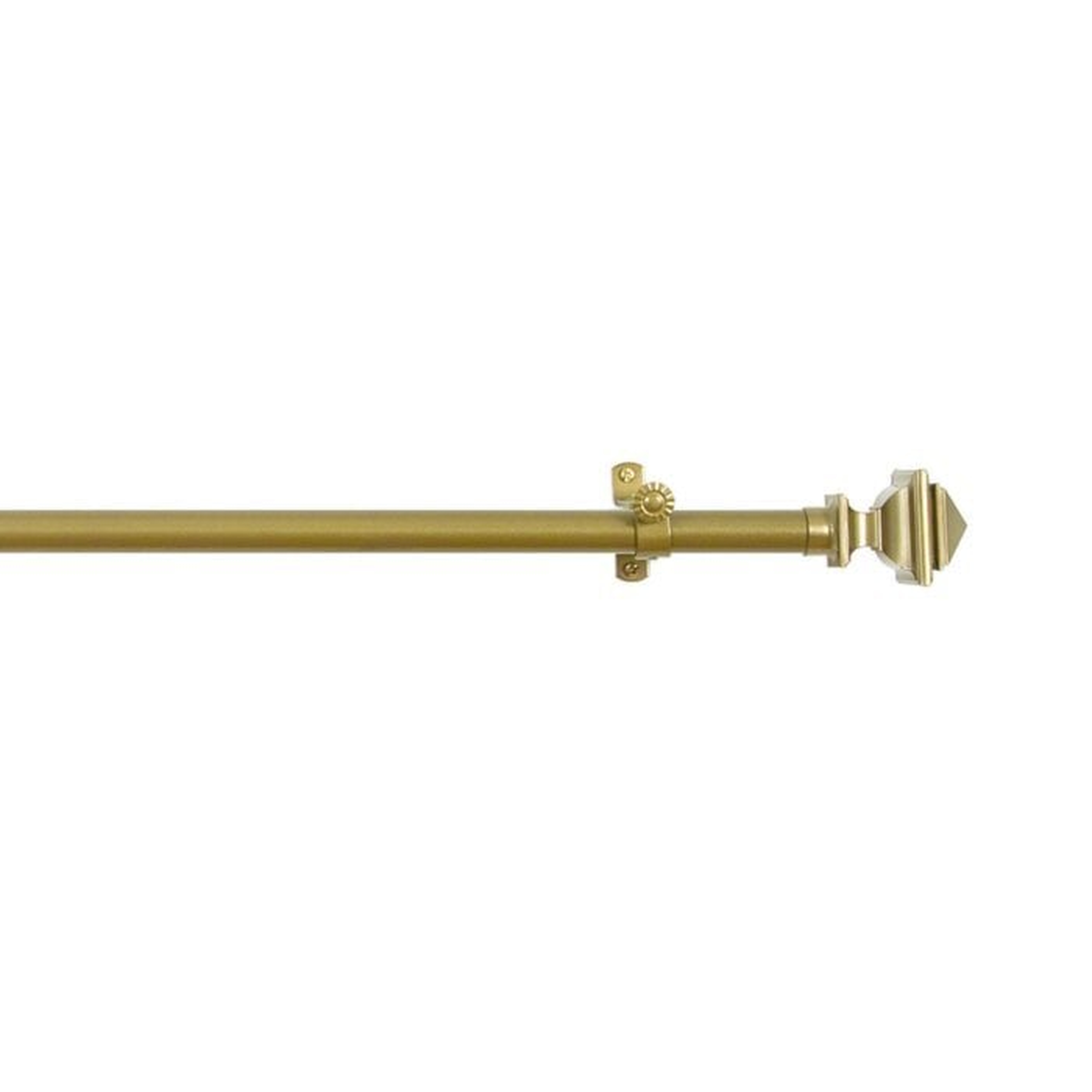 Solomon Gold Adjustable Single Curtain Rod - Wayfair