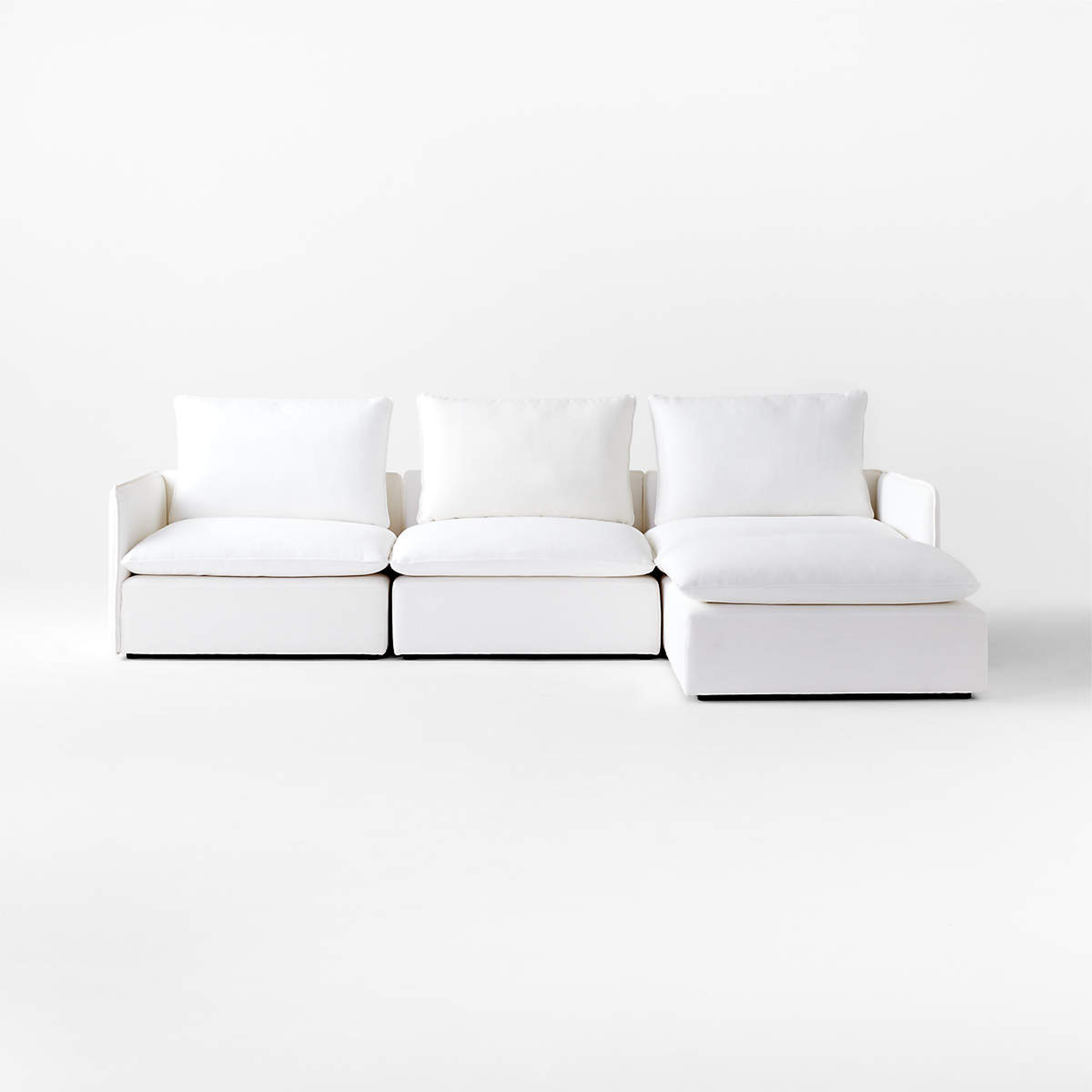 Lumin 4-Piece Sectional Sofa, DALE, DARK GREY - CB2