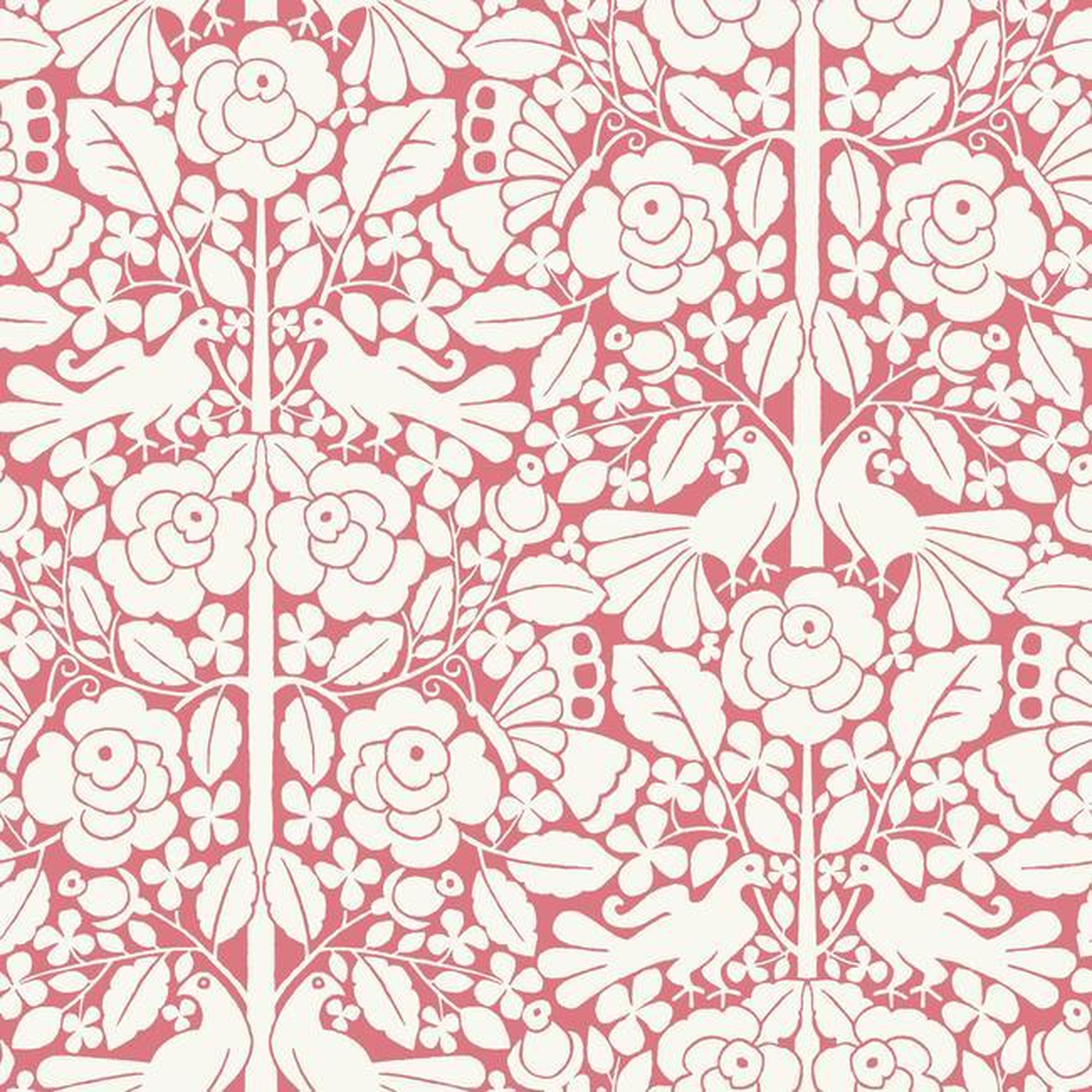 Fairy Tales Wallpaper, Pink Coral - York Wallcoverings